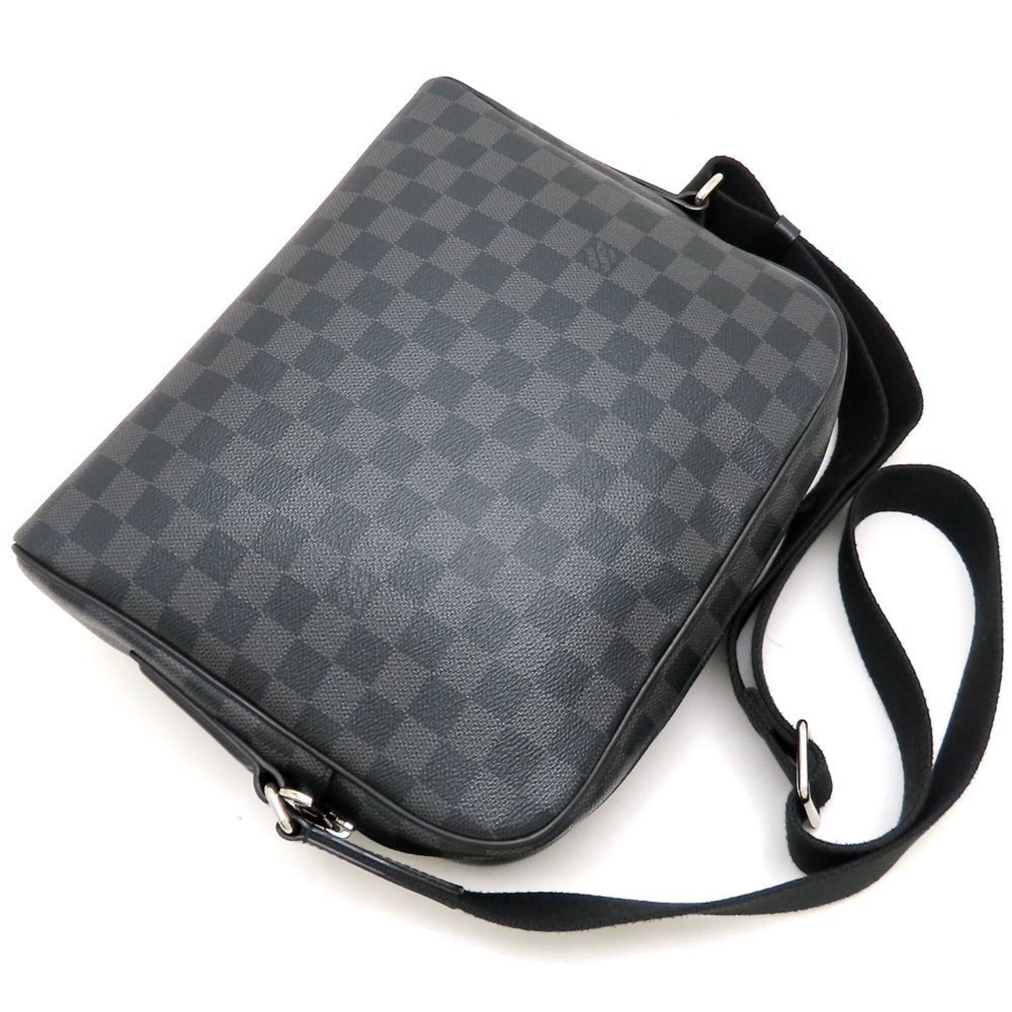 Louis Vuitton Black Damier Canvas Damier Graphite Gray Damier Graphite Shoulder Bag (Pre-Owned)