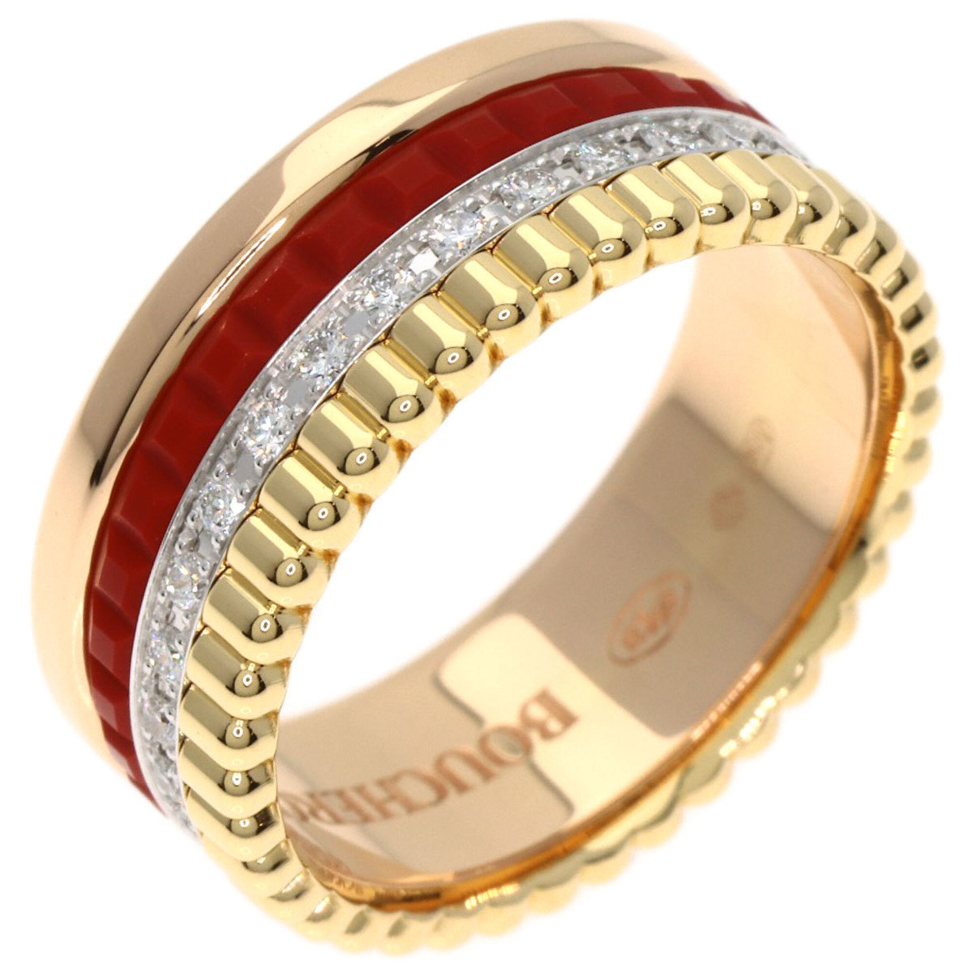 Boucheron Pink Gold Red Color Pink Gold (18K) Band Ring (Pre-Owned)