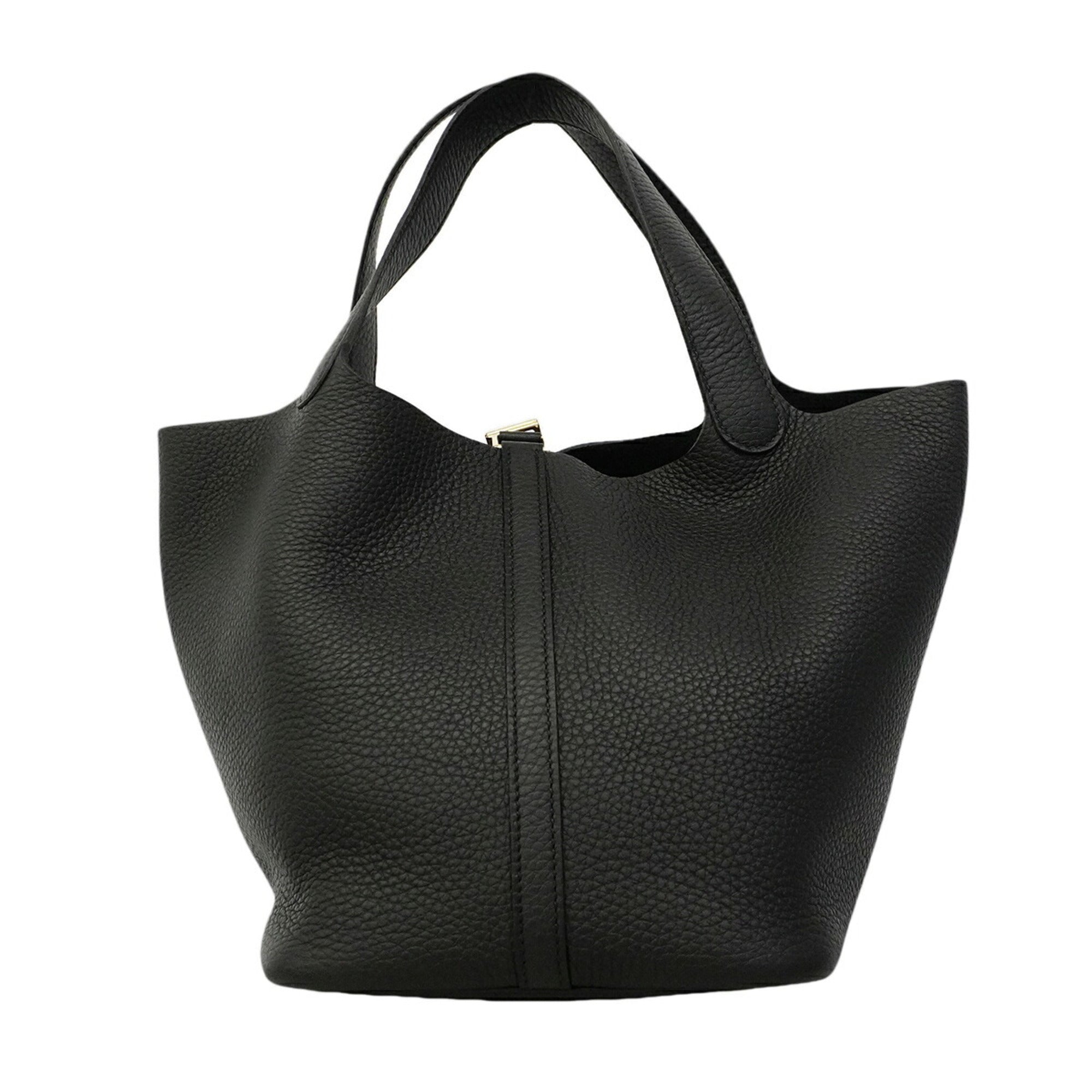 Hermes Black Taurillon Clemence Leather Handbag (Pre-Owned)
