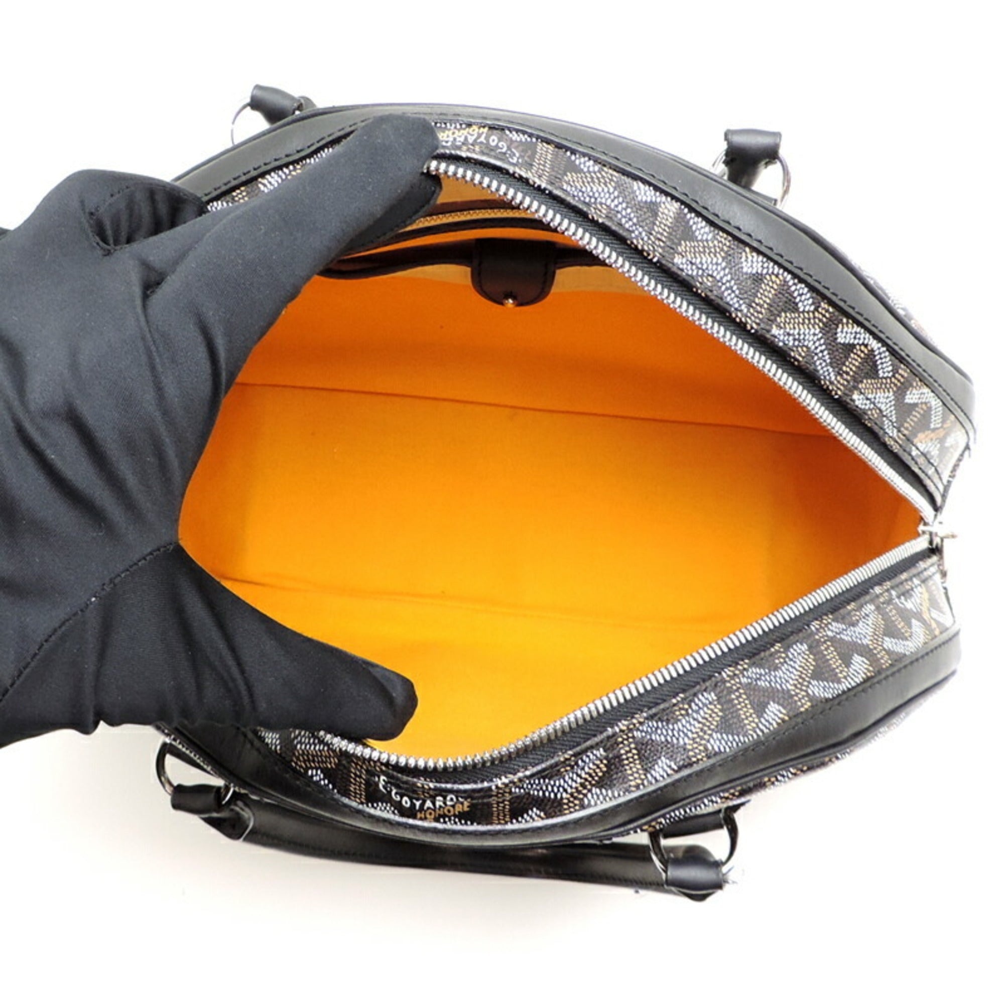 Goyard Black Coated Canvas Boston Bag (Pre-Owned)