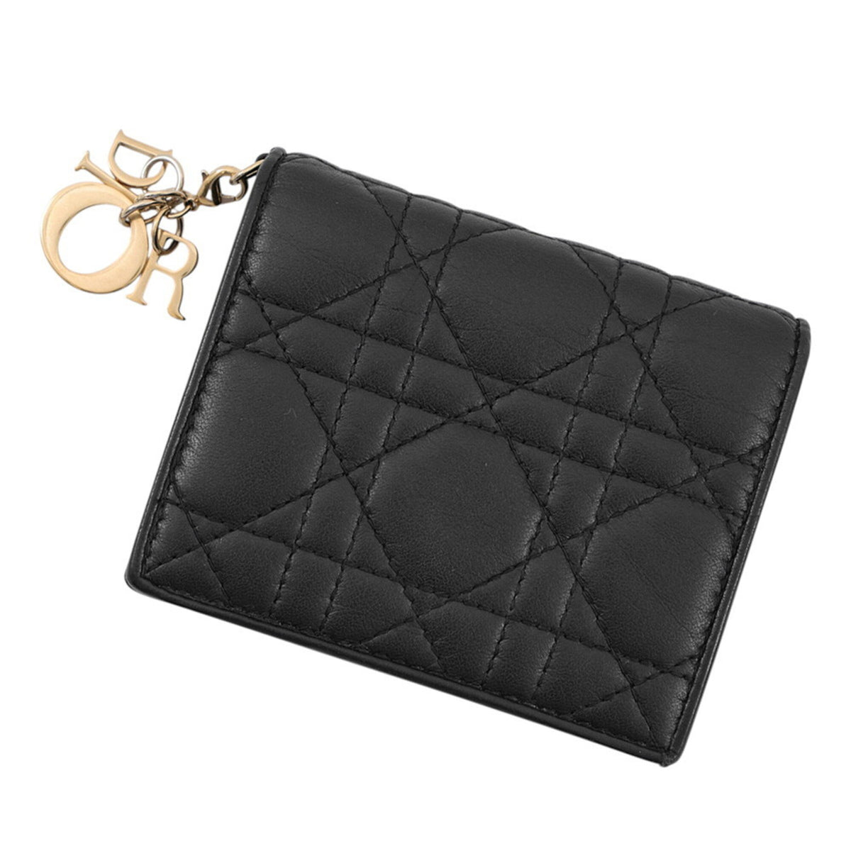 Christian Dior Black Leather Wallet (Bi-Fold) (Pre-Owned)