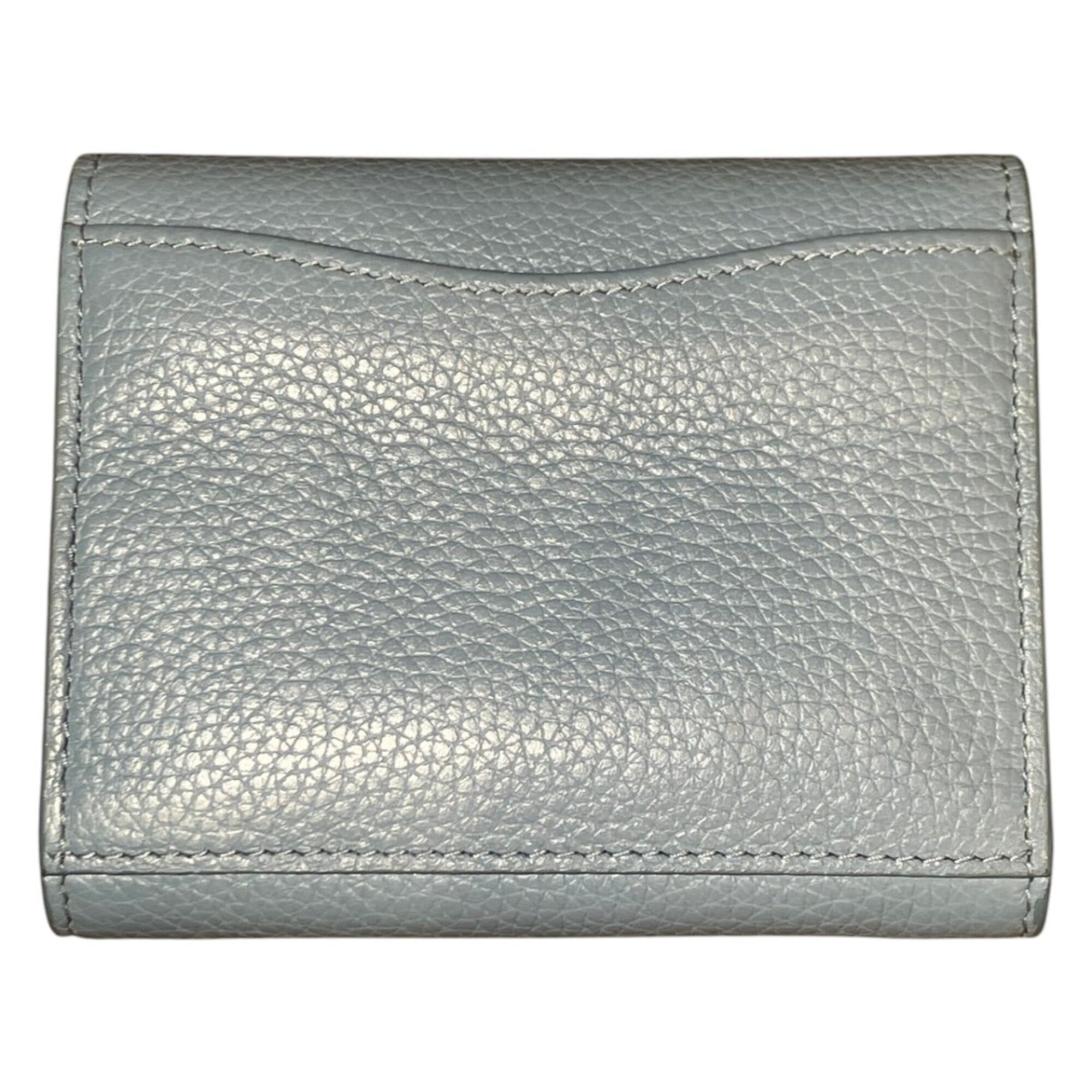 Miu Miu Light Blue Gray Leather Coin Purse/Coin Case (Pre-Owned)