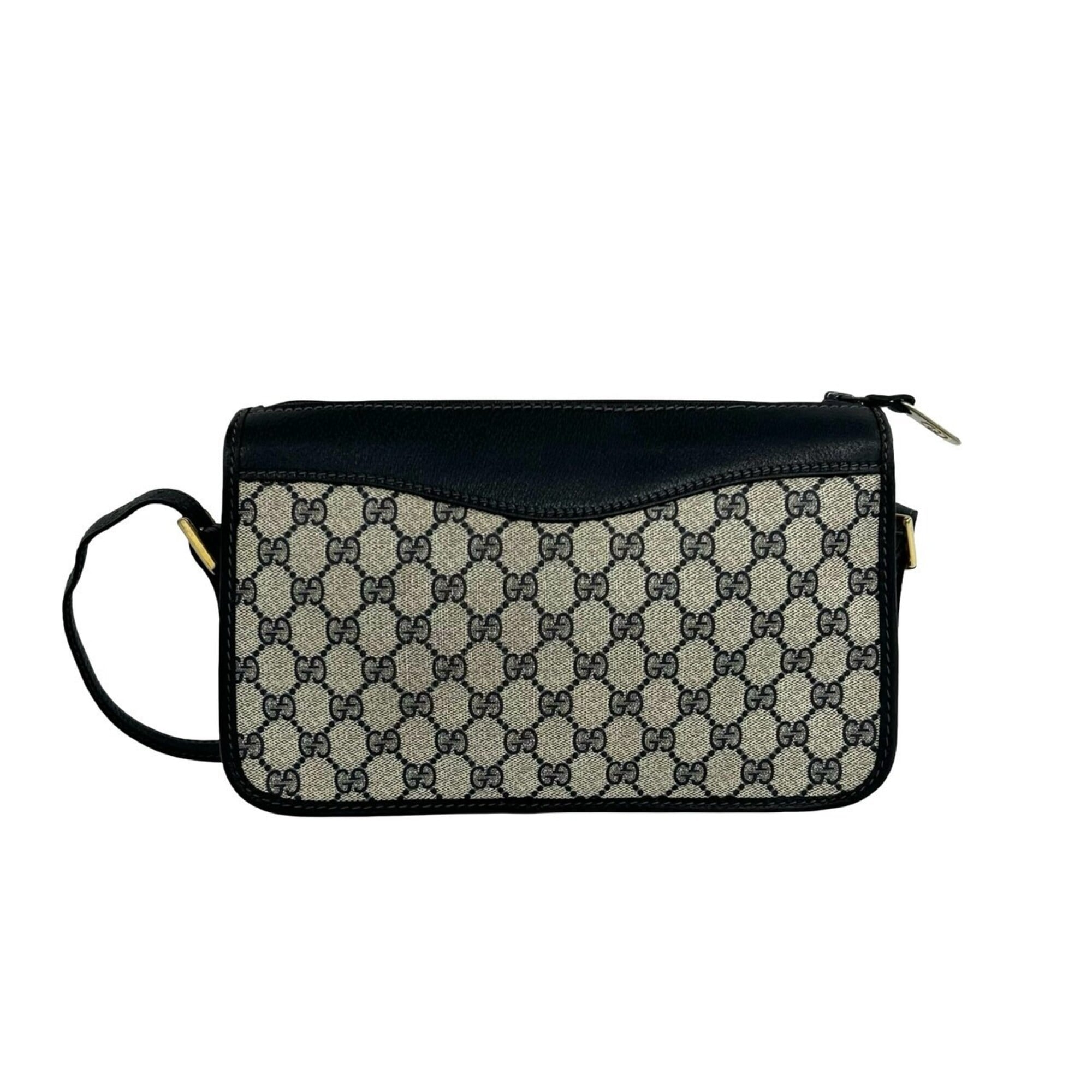 Gucci Navy Leather Pvc Pochette Shoulder Bag (Pre-Owned)