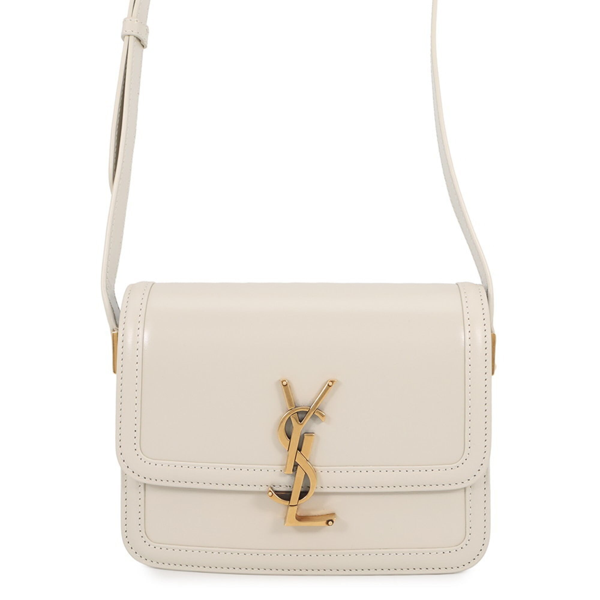 Saint Laurent Ivory White Leather Handbag Shoulder Bag (Pre-Owned)
