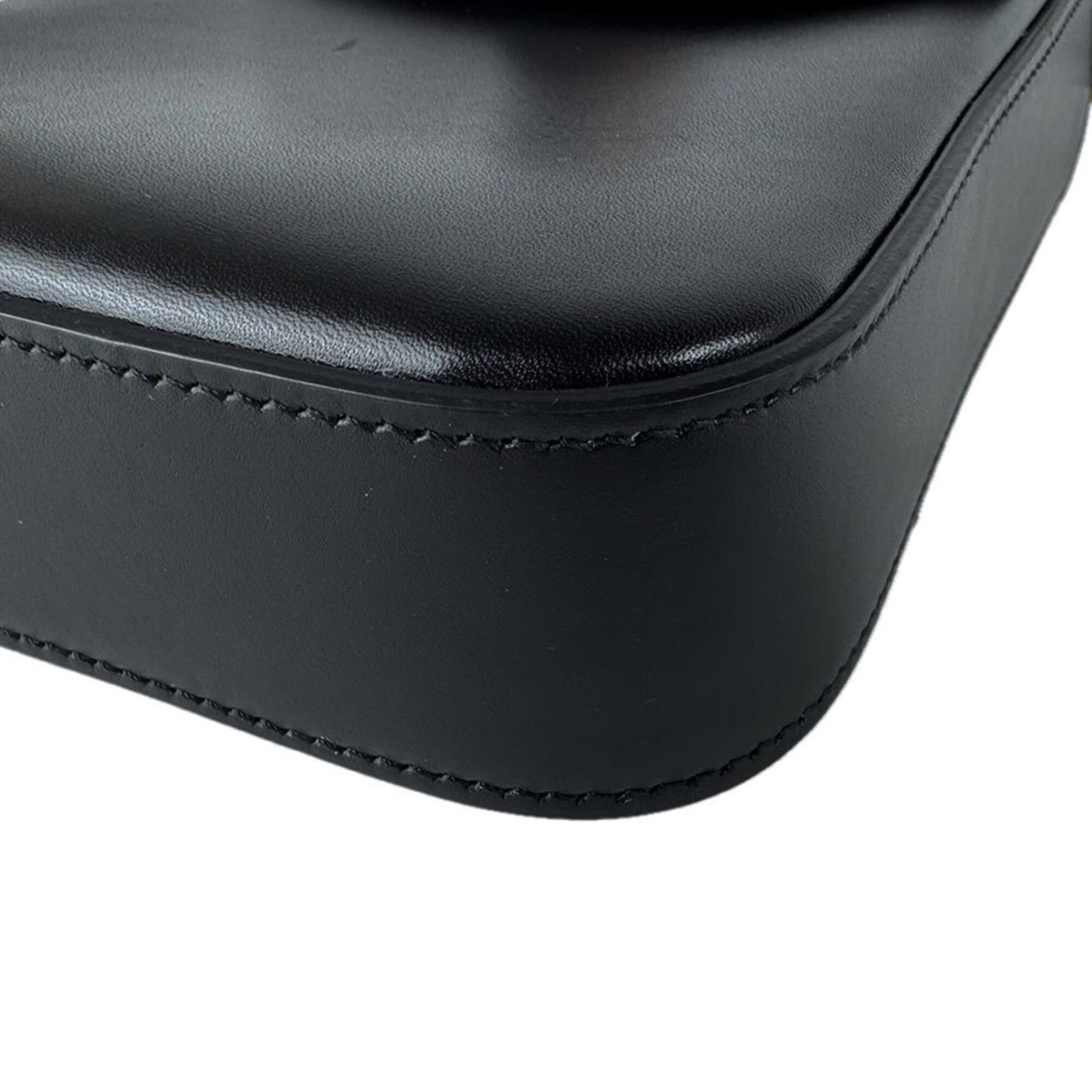 Gucci Black Leather Handbag Shoulder Bag (Pre-Owned)