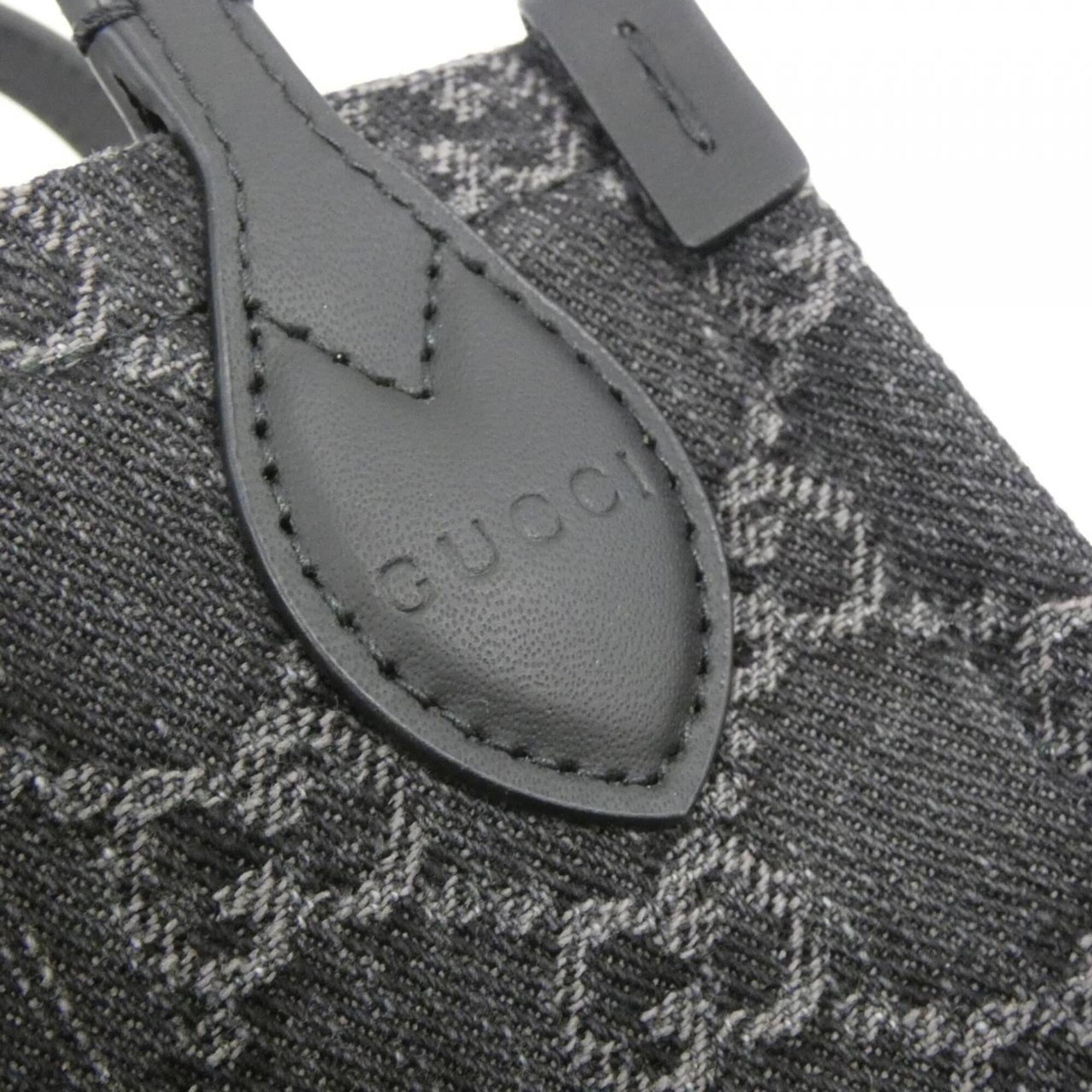 Gucci Ophidia Black Gray Denim Handbag (Pre-Owned)
