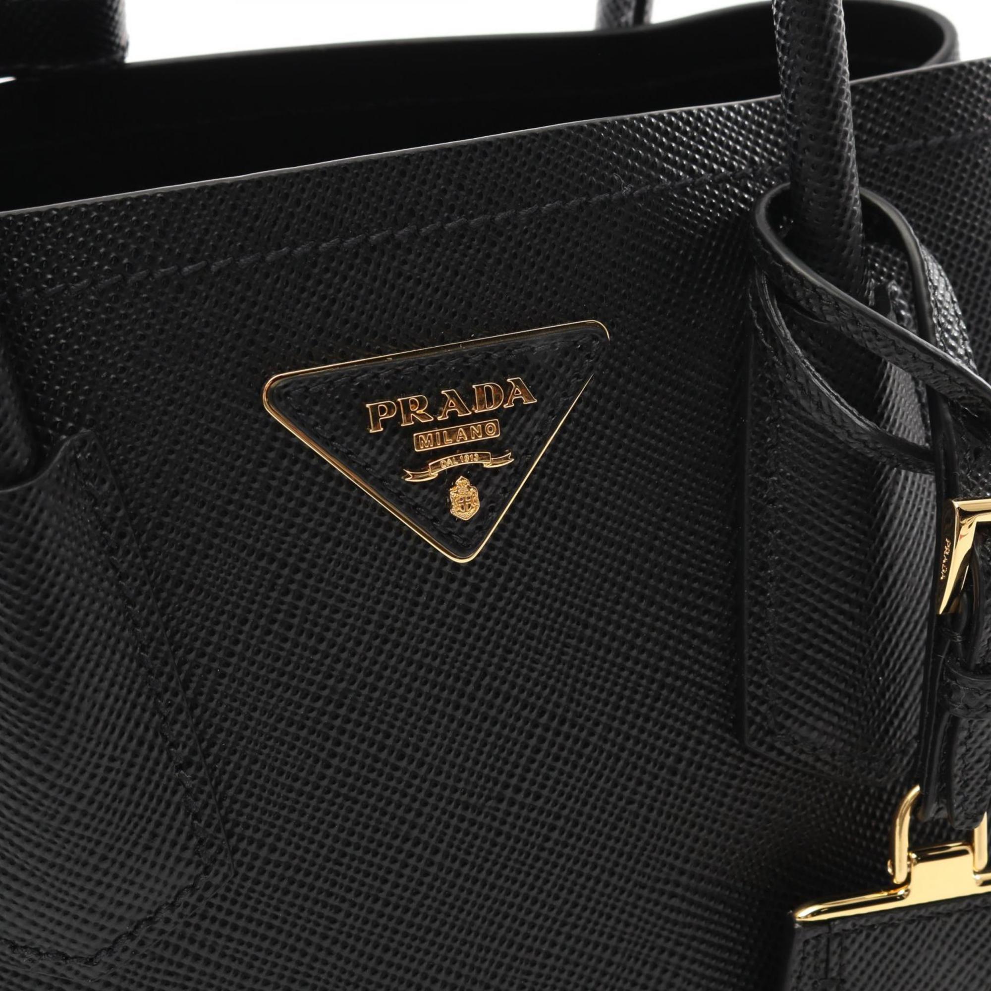 Prada Black Saffiano Triangle Handbag (Pre-Owned)