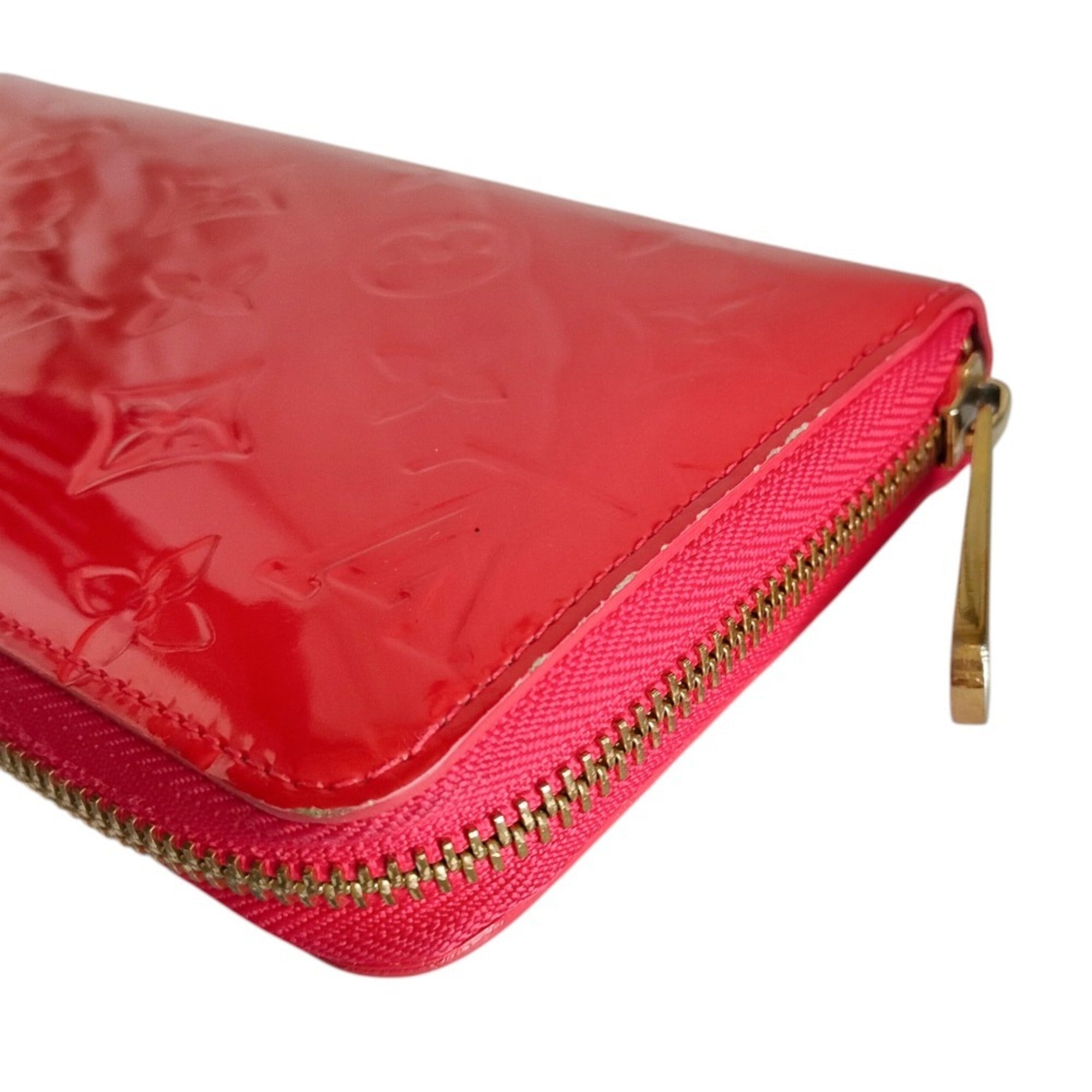 Louis Vuitton Orange Sunset Red Color Monogram Vernis Long Wallet (Bi-Fold) (Pre-Owned)