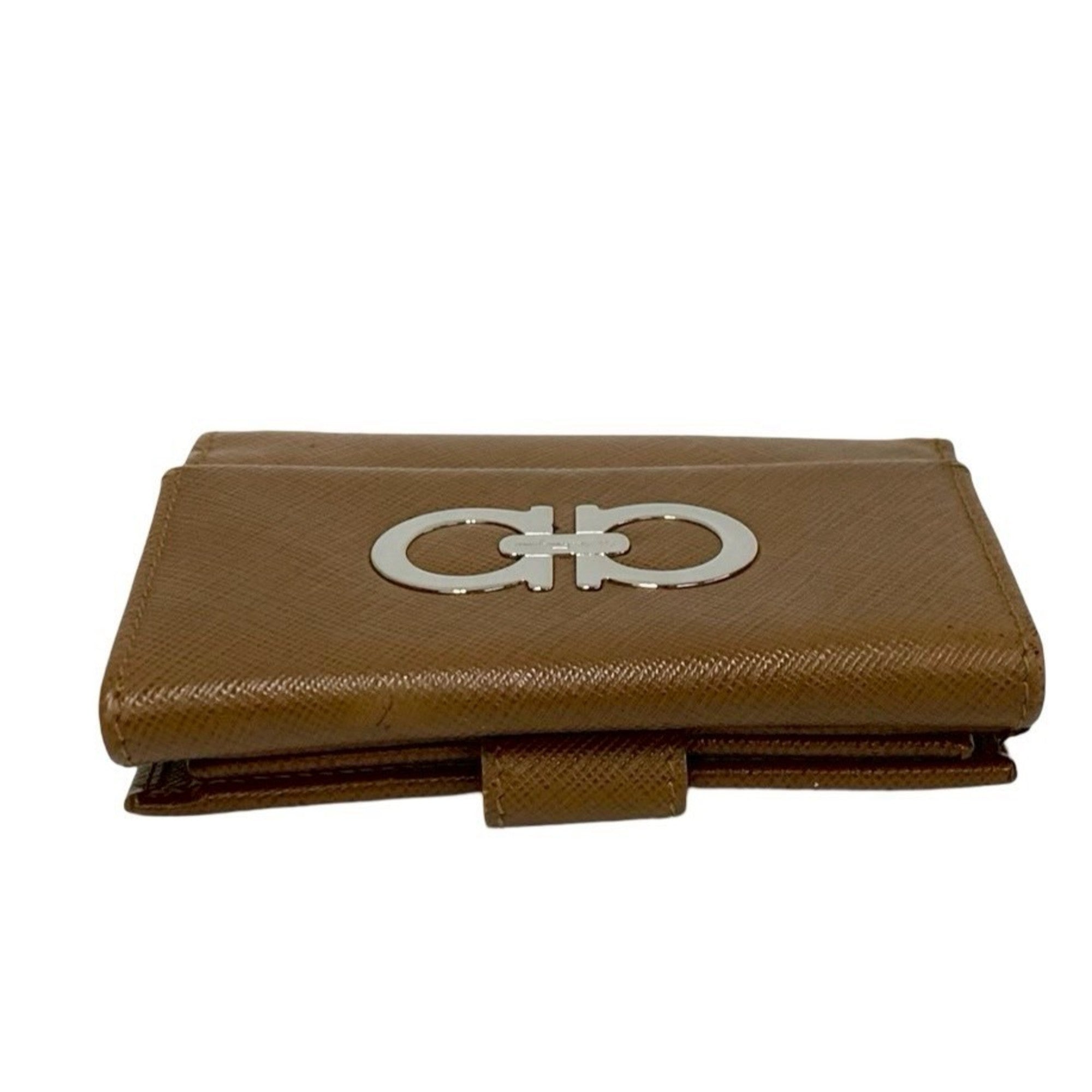 Salvatore Ferragamo Brown Leather Wallet (Bi-Fold) (Pre-Owned)