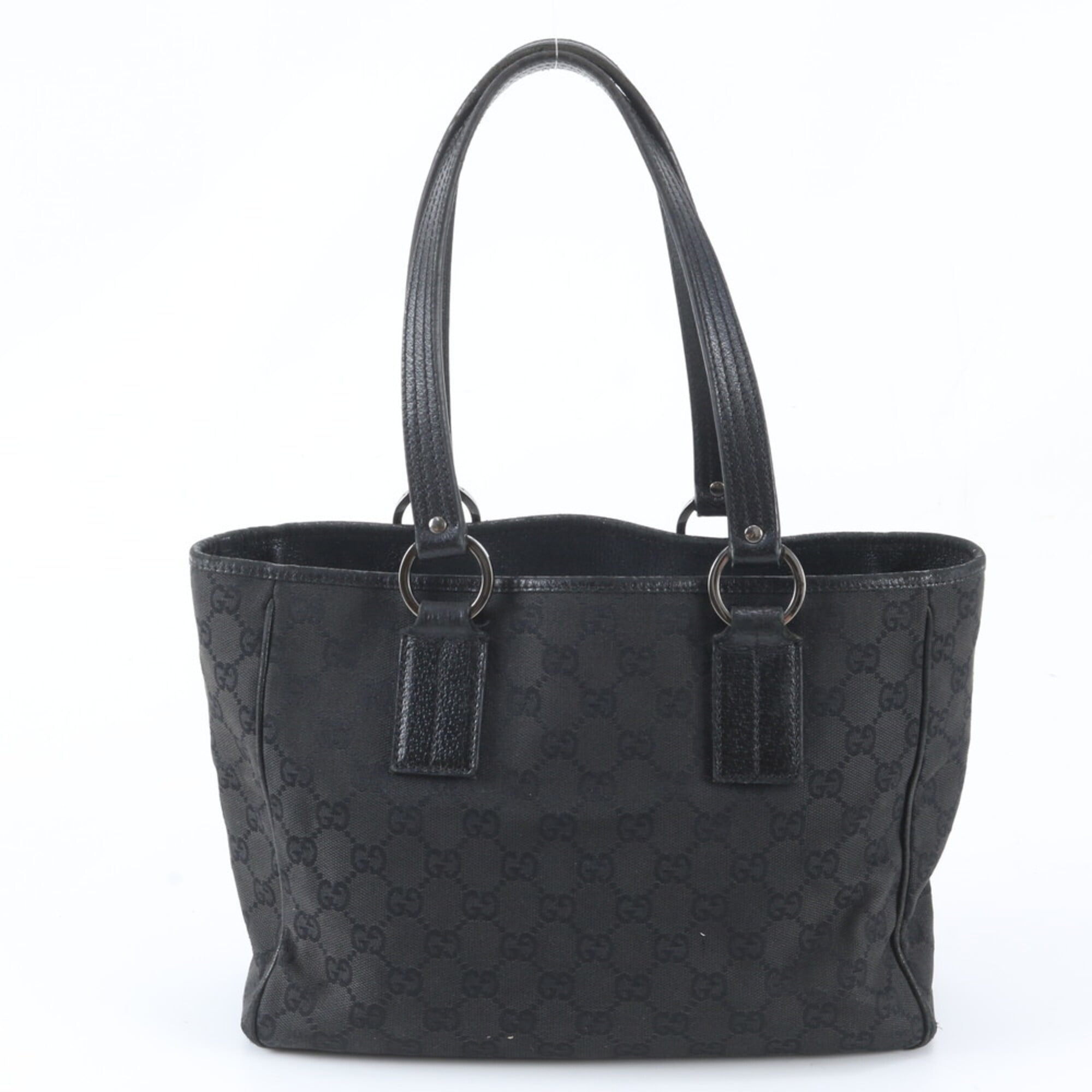 Gucci Gg Canvas Black Gg Canvas Handbag Tote Bag (Pre-Owned)