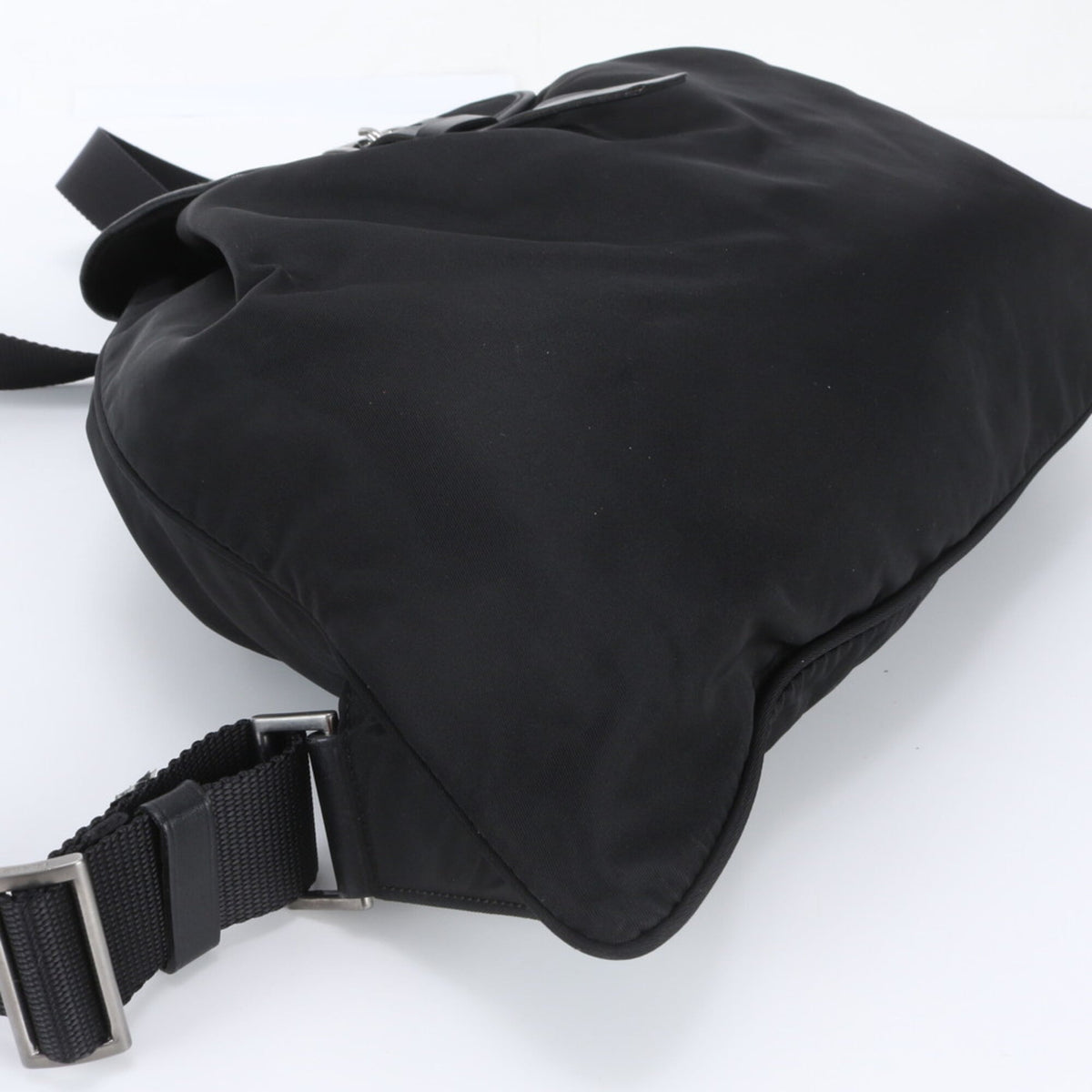 Prada Black Leather Nylon Backpack (Pre-Owned)