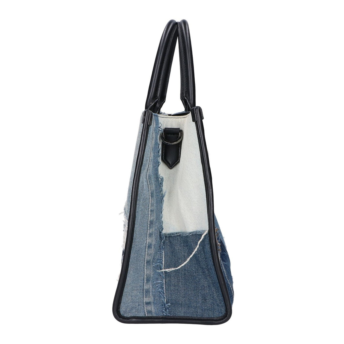Dolce & Gabbana Black Blue Cotton Shopping Bag Tote Bag (Pre-Owned)