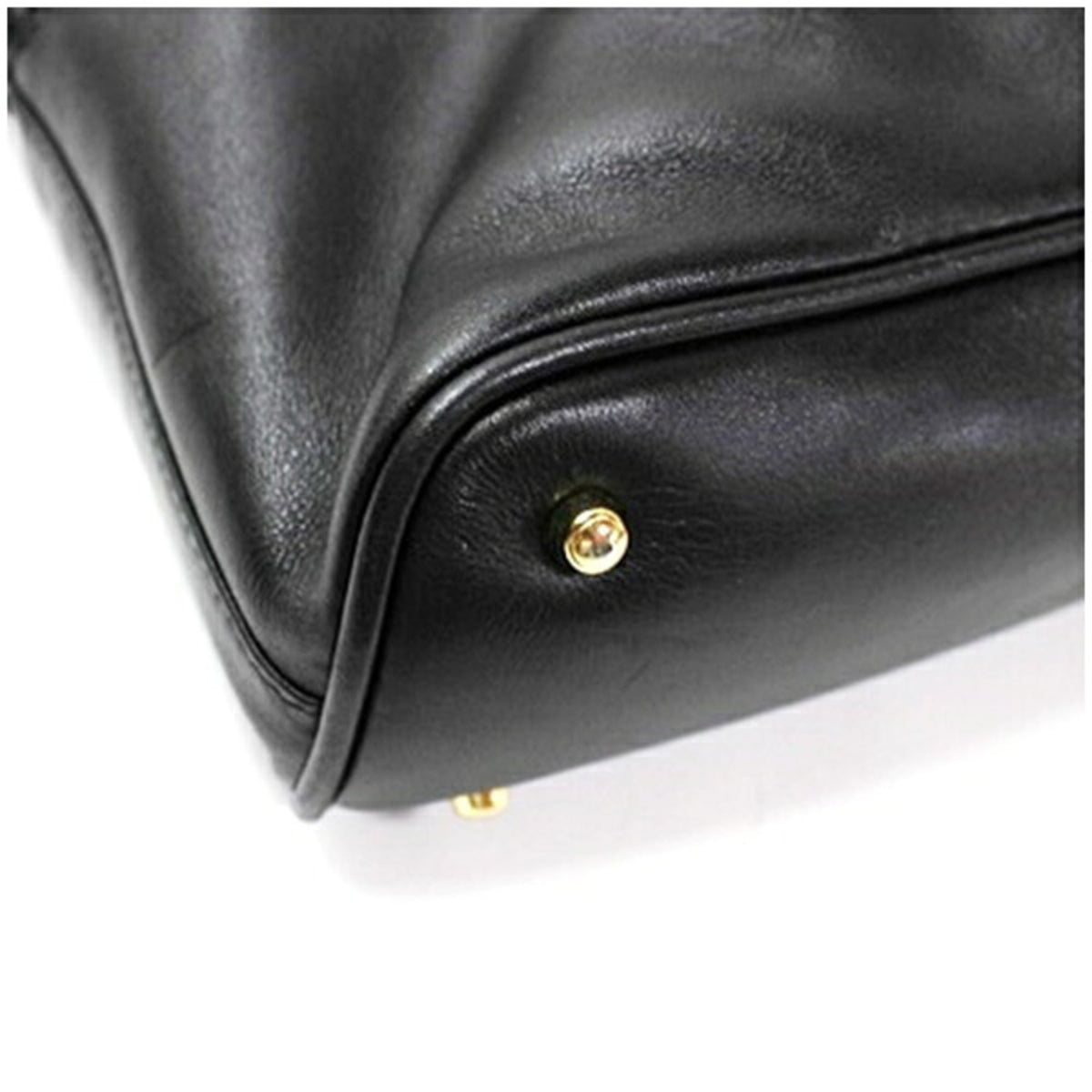 Gucci Black Gray Leather Shoulder Bag (Pre-Owned)