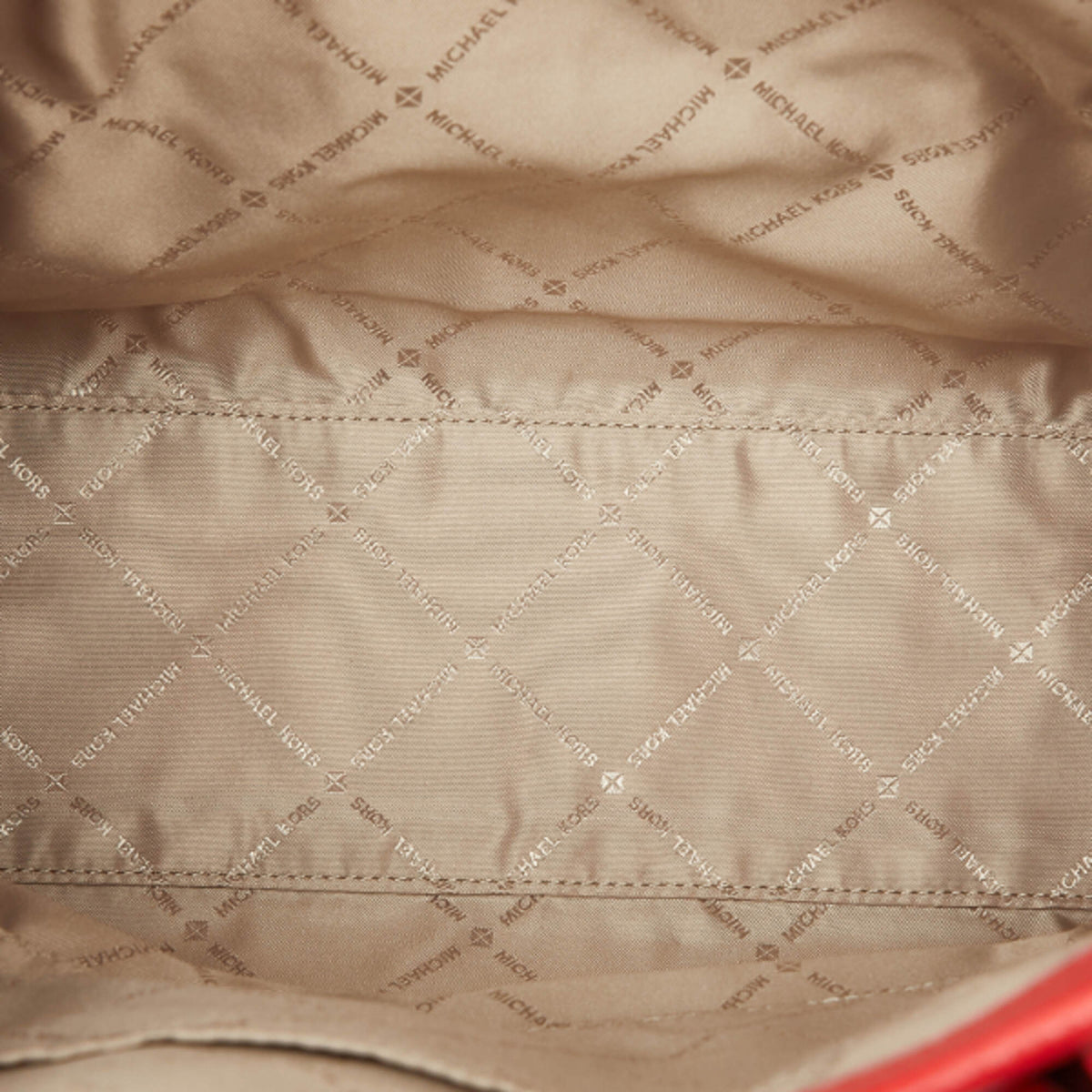 Michael Kors Red Color Leather Handbag Shoulder Bag Tote Bag (Pre-Owned)