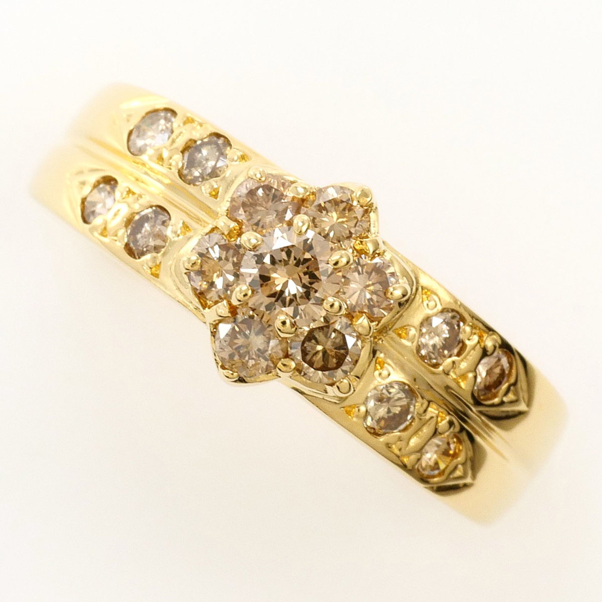 Unbranded Brown Yellow Gold Yellow Gold (18K) Band Ring (Pre-Owned)
