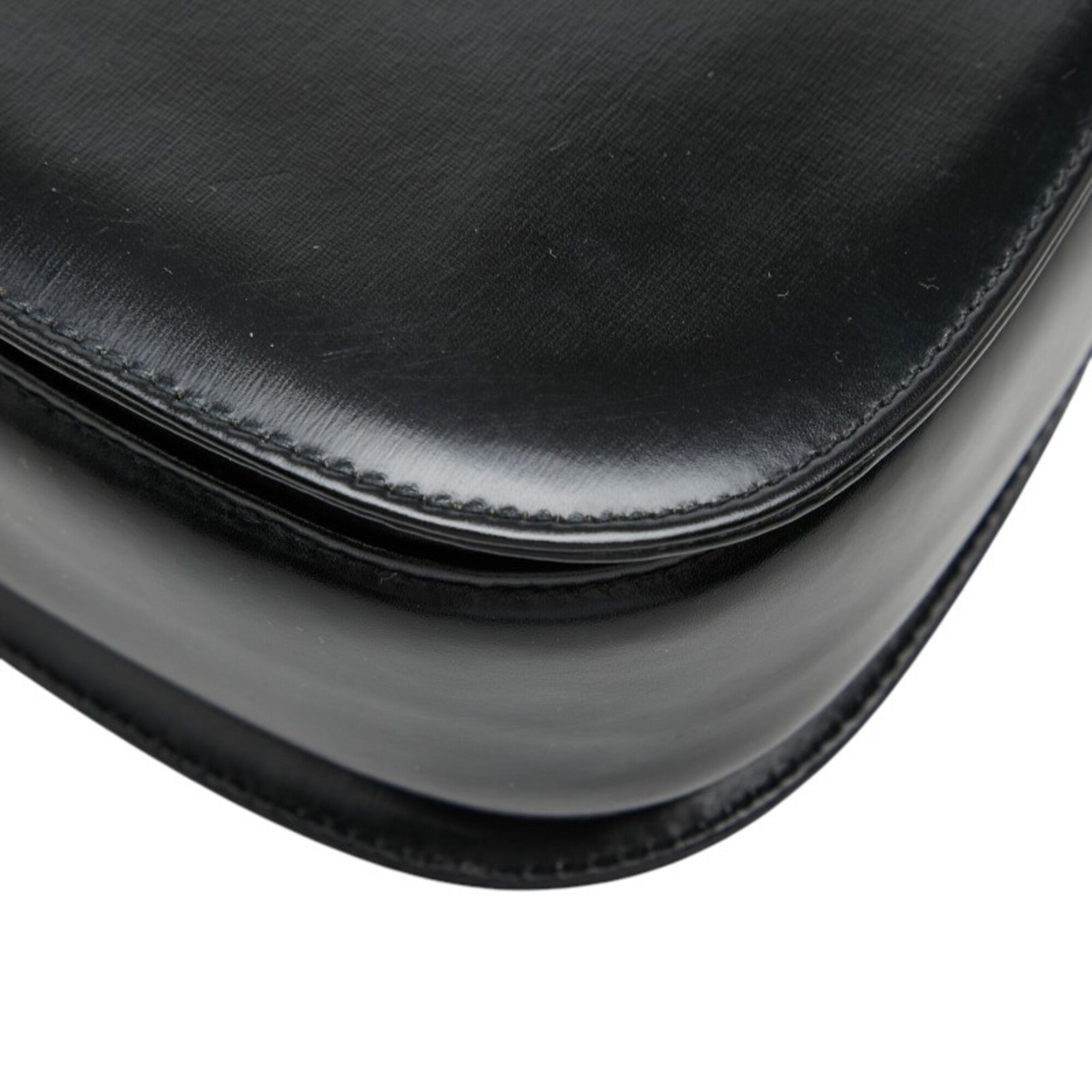 Gucci Black Leather Handbag Shoulder Bag (Pre-Owned)