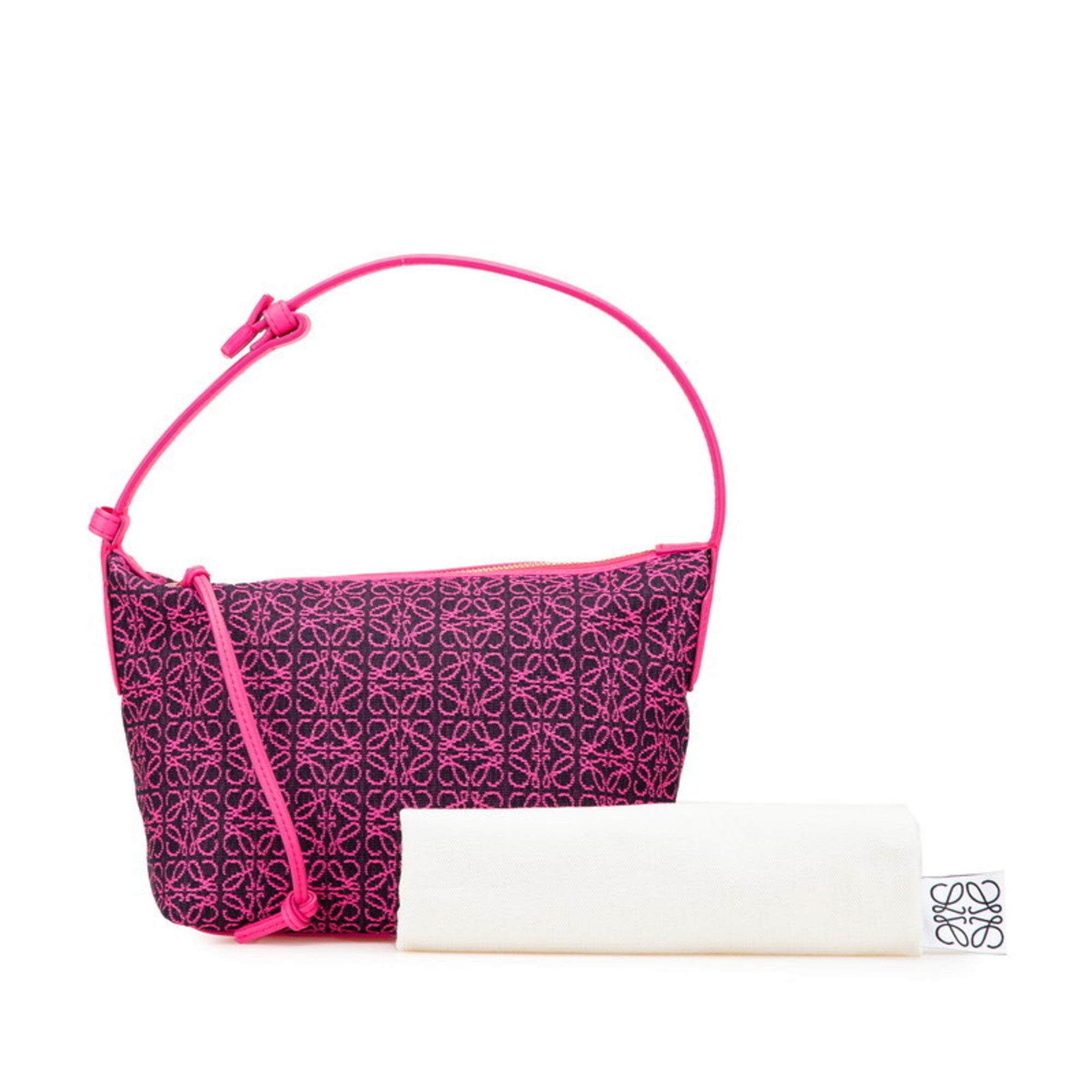 Loewe Pink Leather Jacquard Handbag (Pre-Owned)