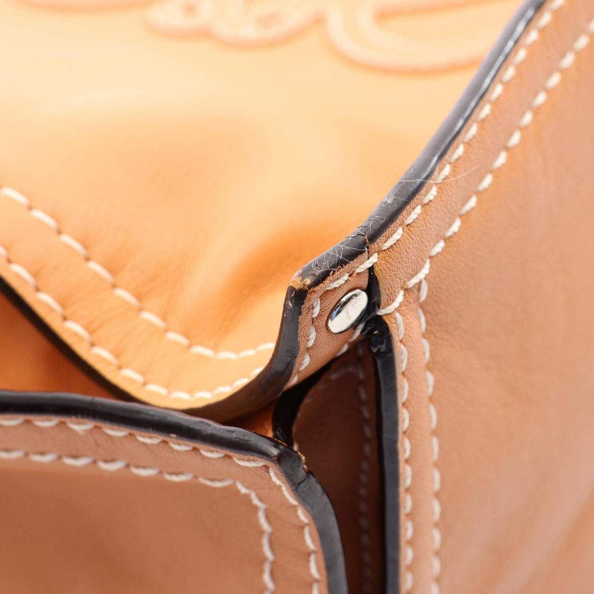 Loewe Brown Leather Handbag Tote Bag (Pre-Owned)