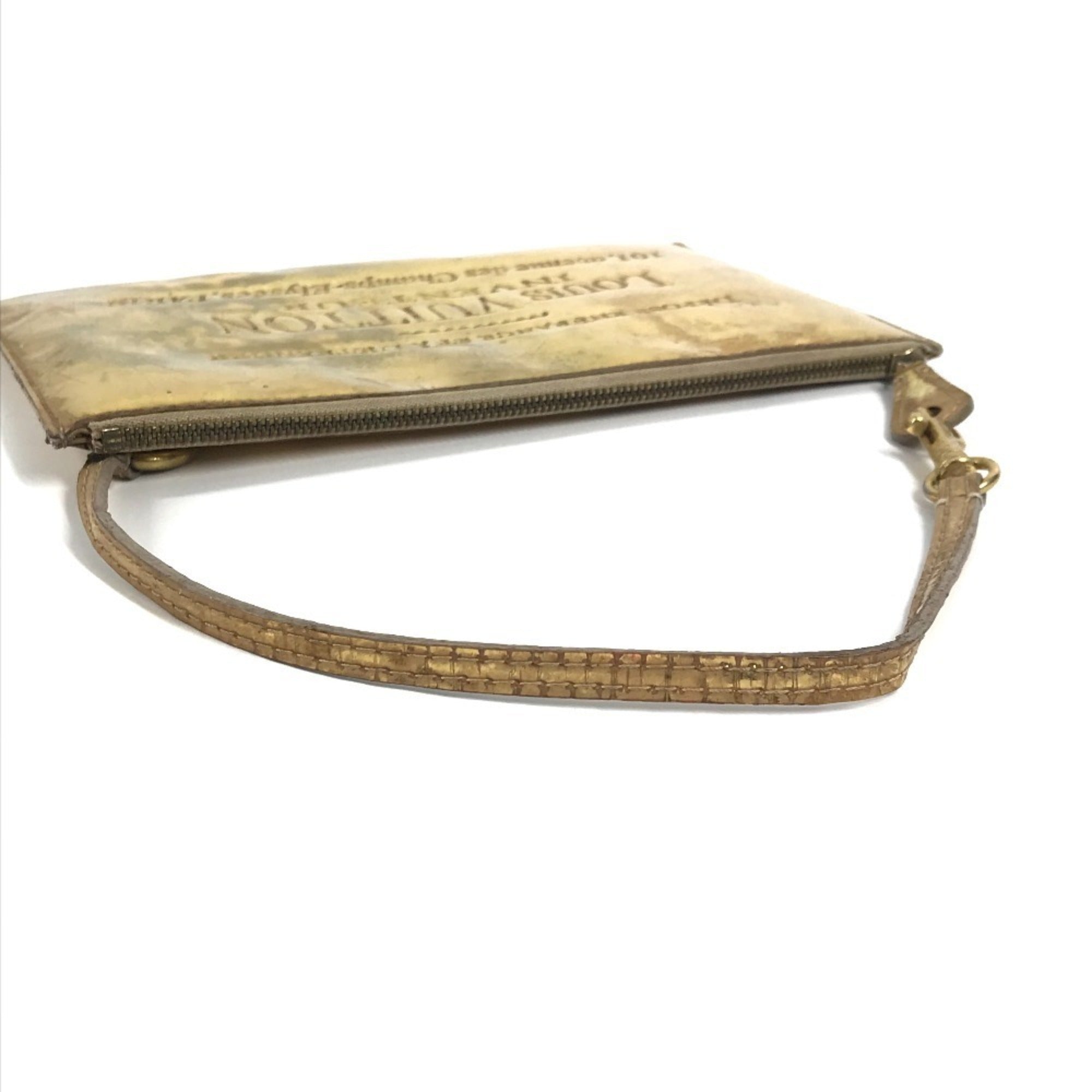 Louis Vuitton Gold Monogram Miroir Clutch Bag Handbag Pochette Pouch Shoulder Bag (Pre-Owned)