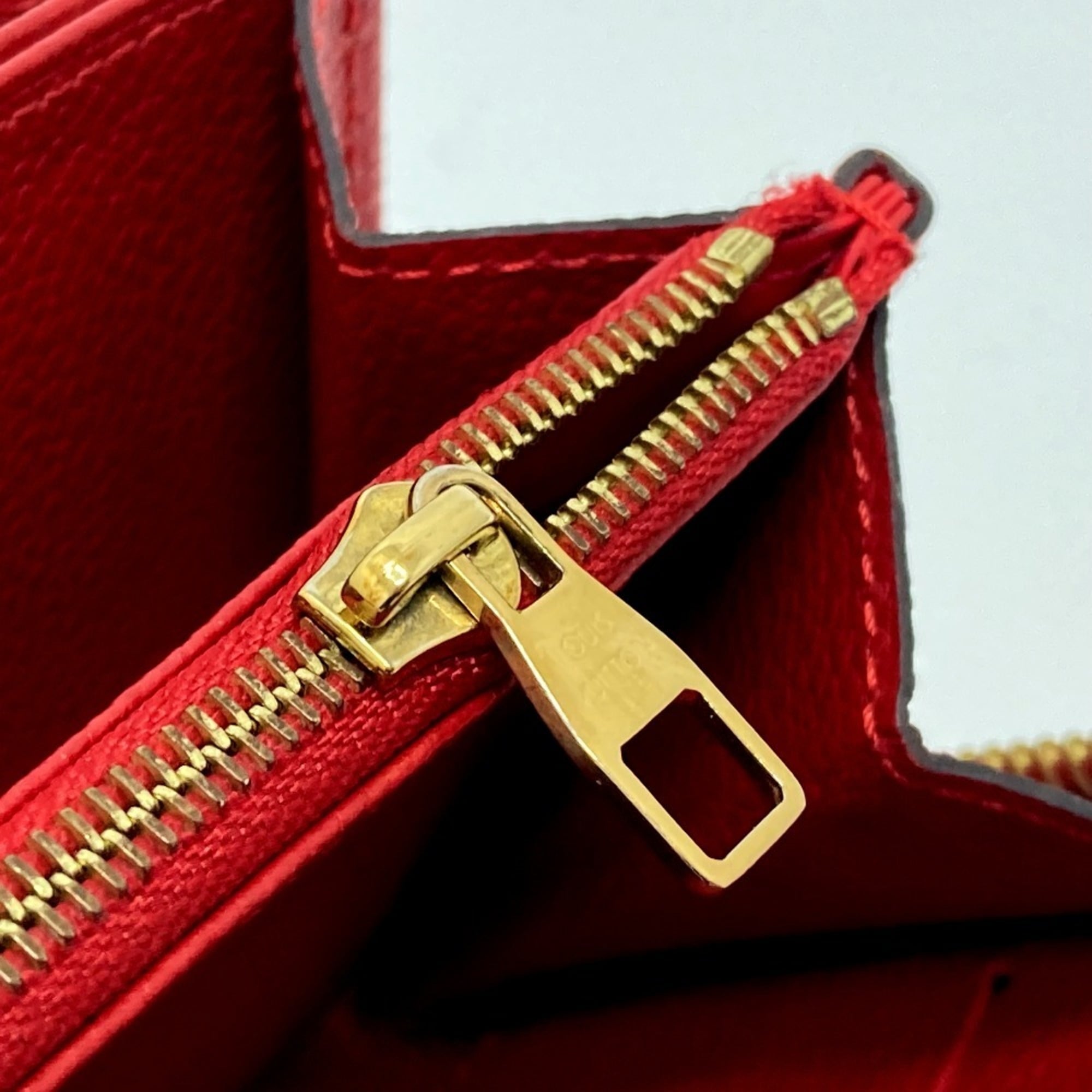 Louis Vuitton Monogram Empreinte Cerise Red Color Monogram Empreinte Long Wallet (Bi-Fold) (Pre-Owned)