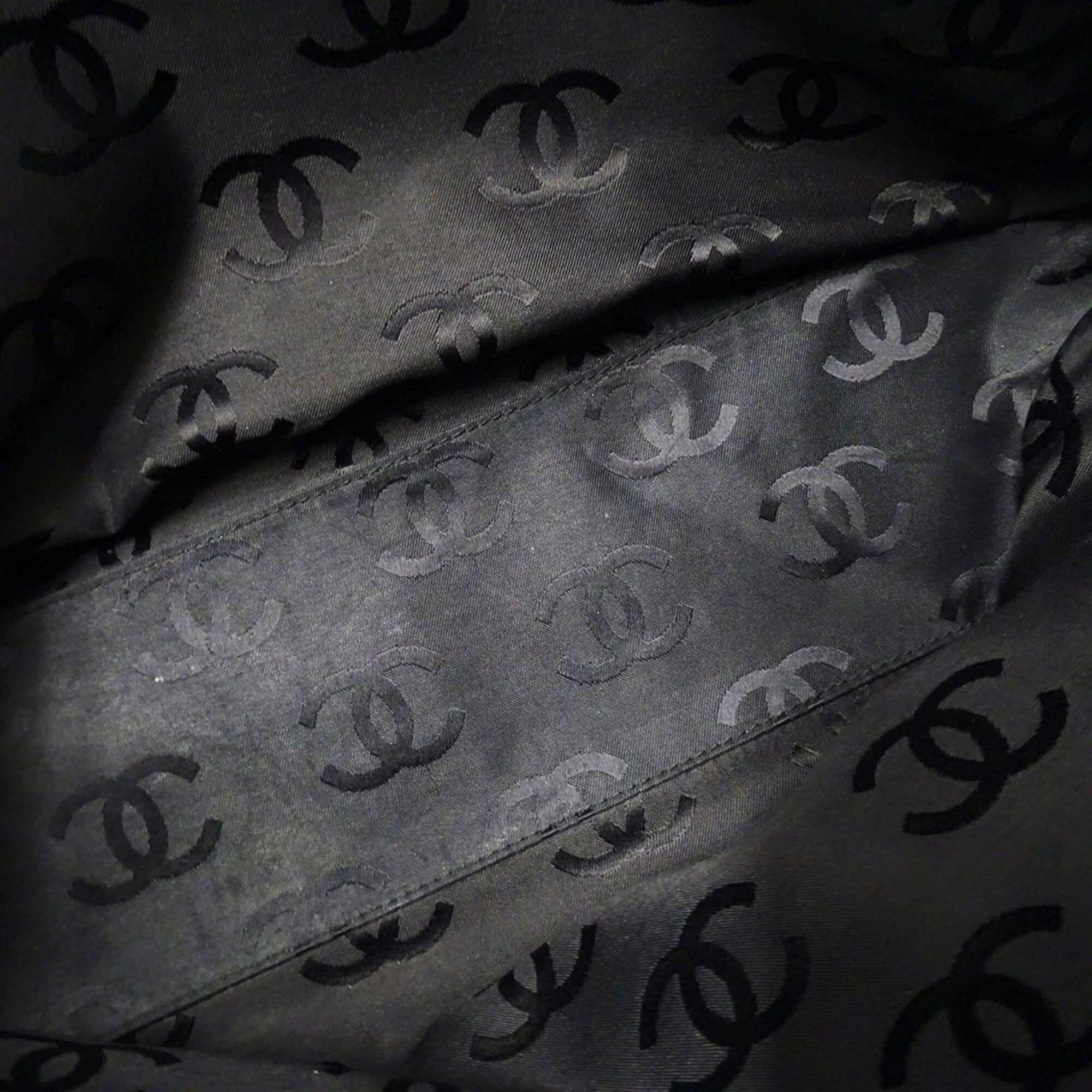 Chanel Wild Stitch Black Leather Handbag Tote Bag (Pre-Owned)
