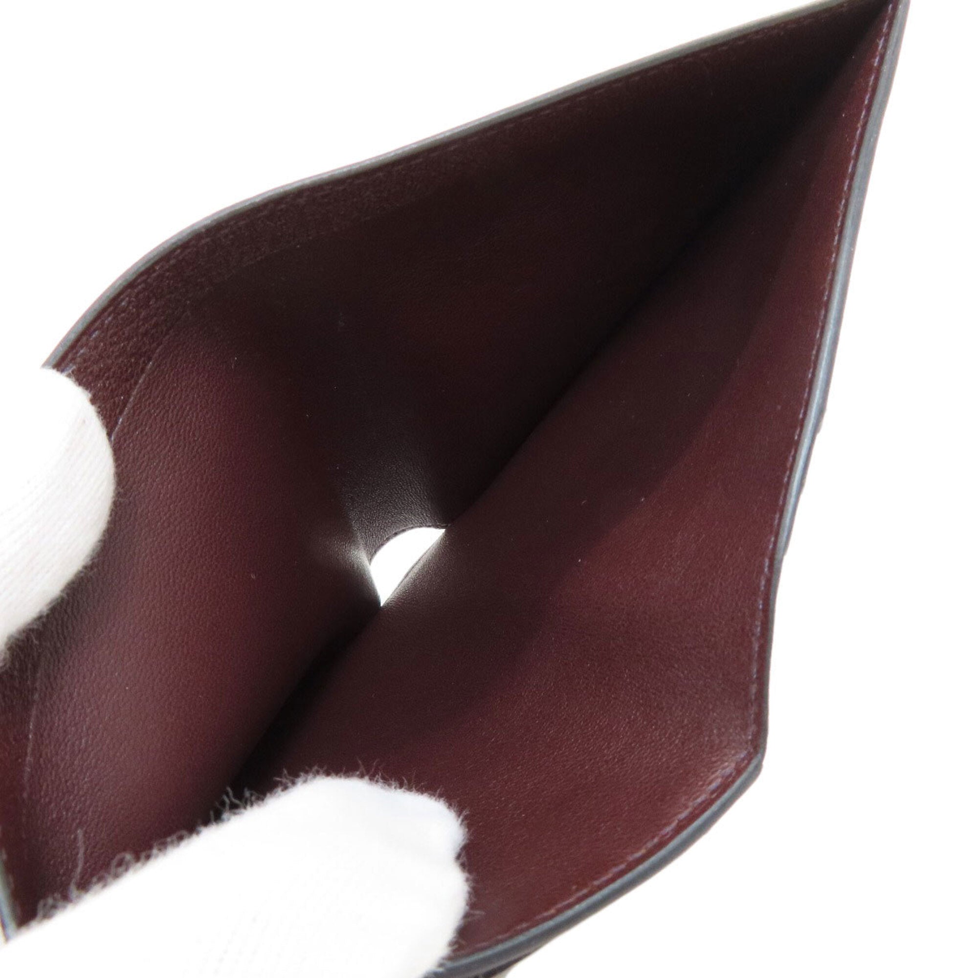 Hermes Bordeaux Chevre Leather Wallet (Bi-Fold) (Pre-Owned)