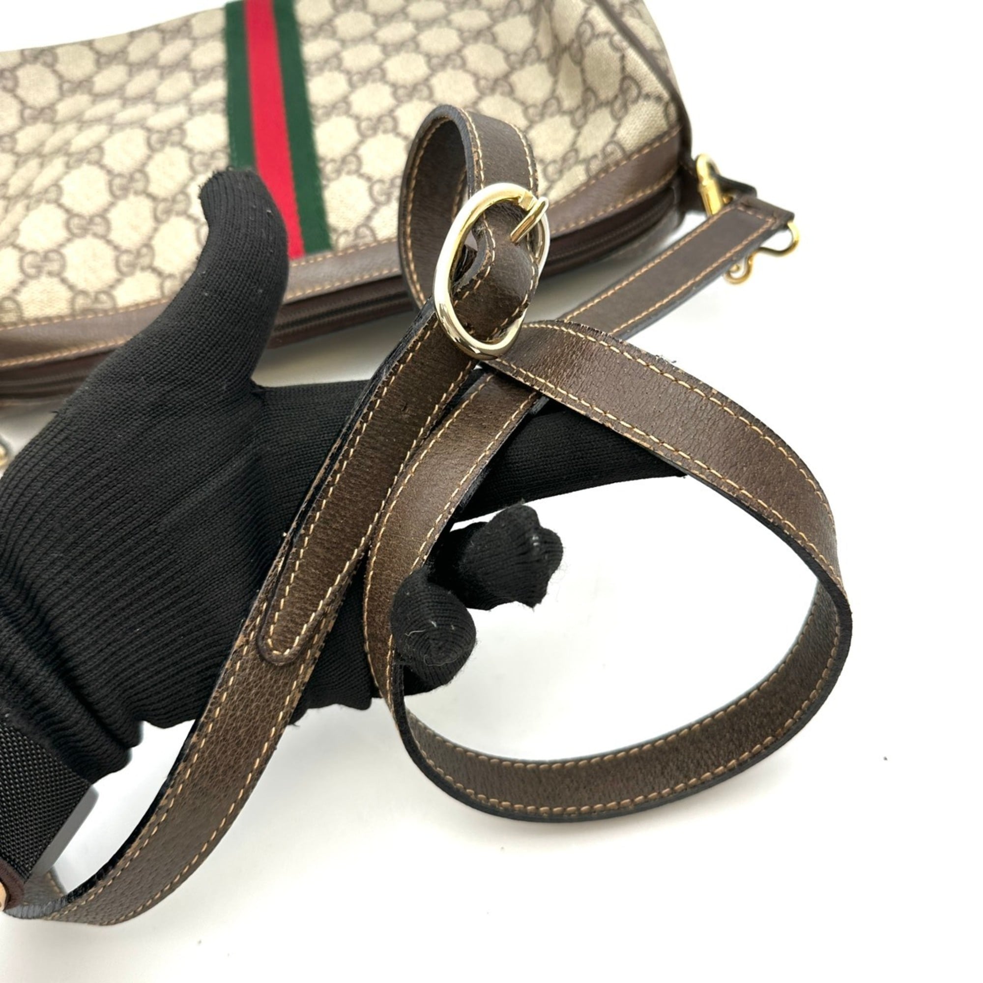 Gucci Brown Gg Supreme Canvas Shoulder Bag (Pre-Owned)