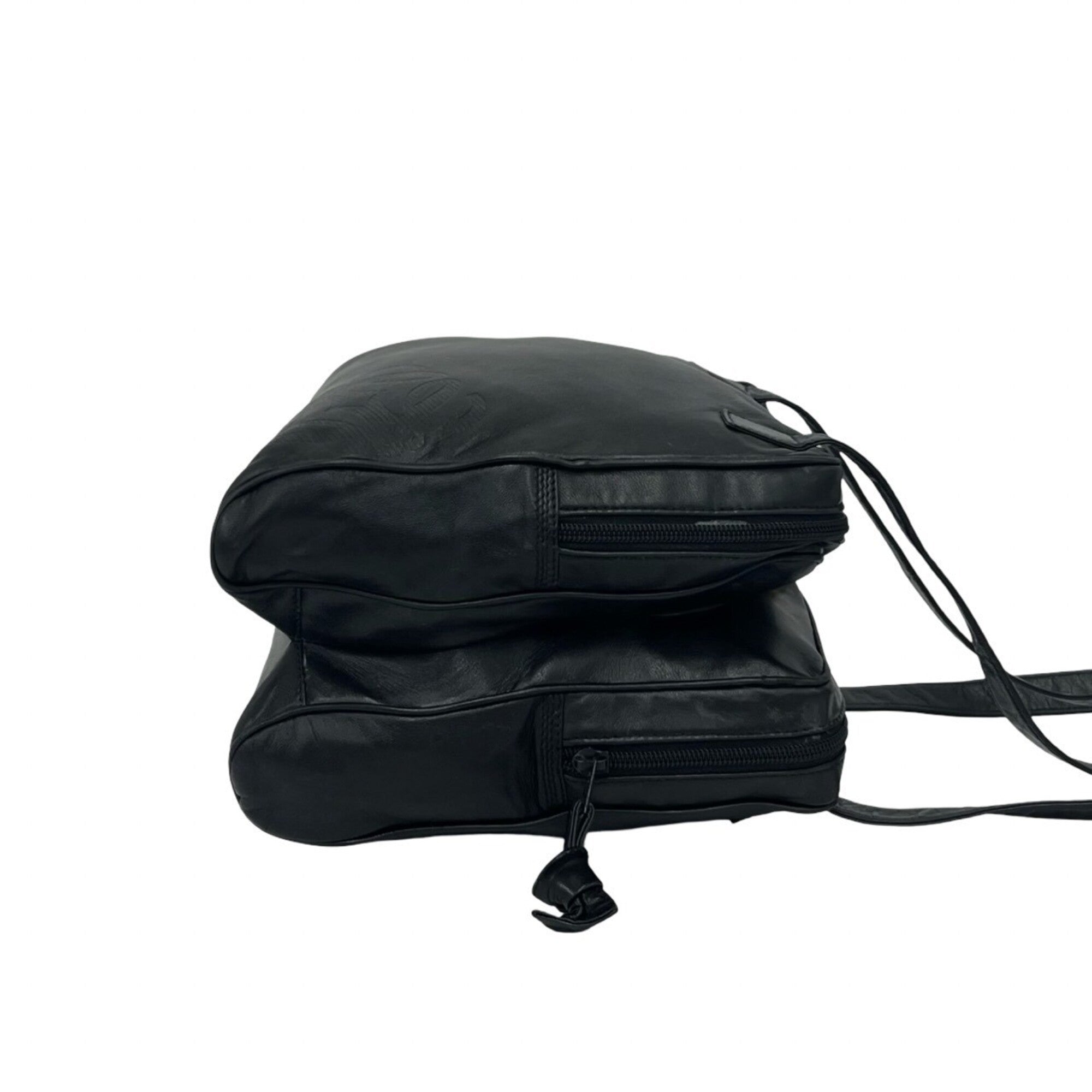 Loewe Black Leather Shoulder Bag Tote Bag (Pre-Owned)