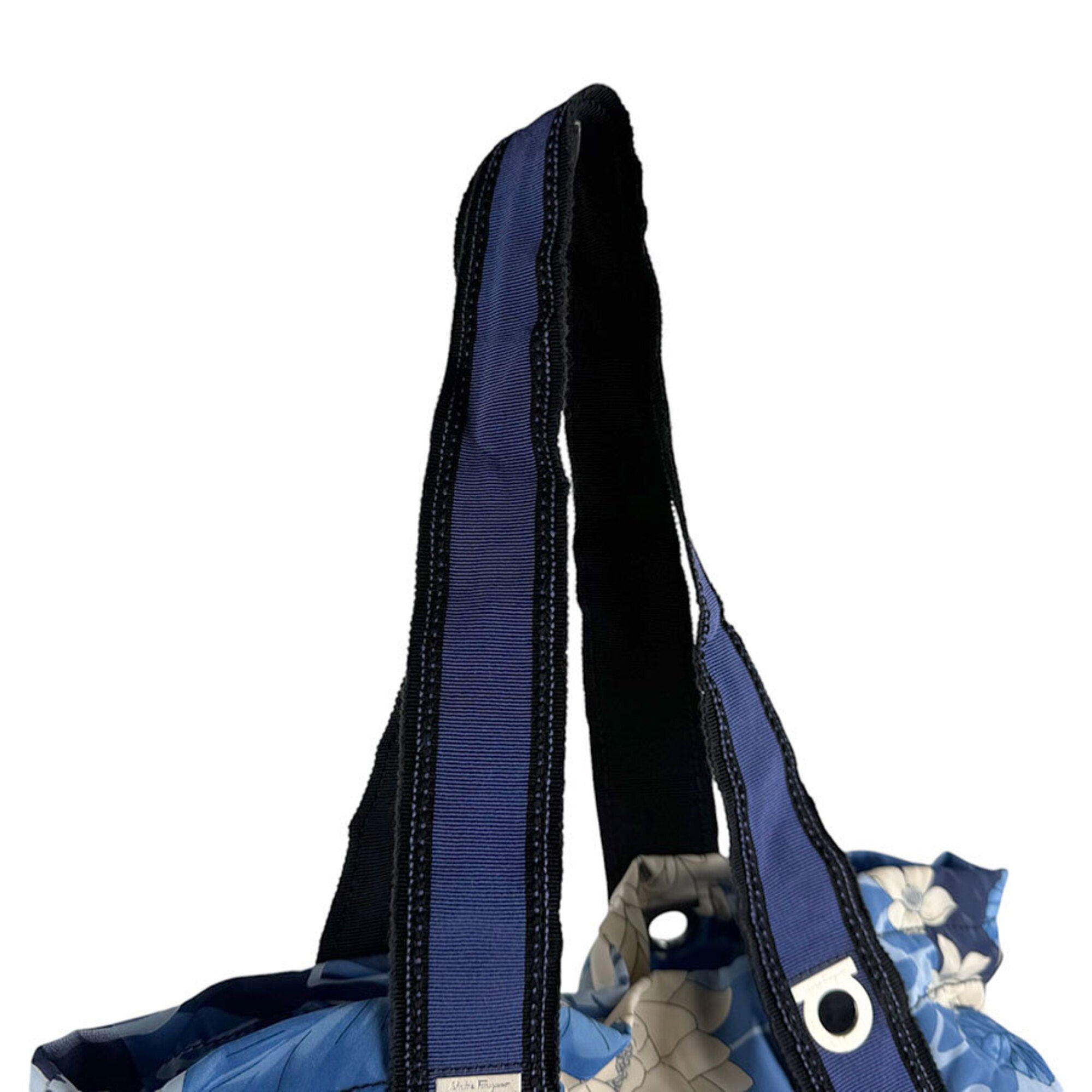 Salvatore Ferragamo Blue Nylon Eco-Bag Tote Bag (Pre-Owned)