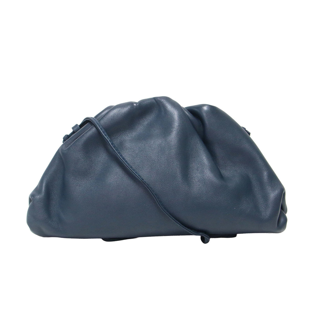 Bottega Veneta Navy Leather Pochette Shoulder Bag (Pre-Owned)