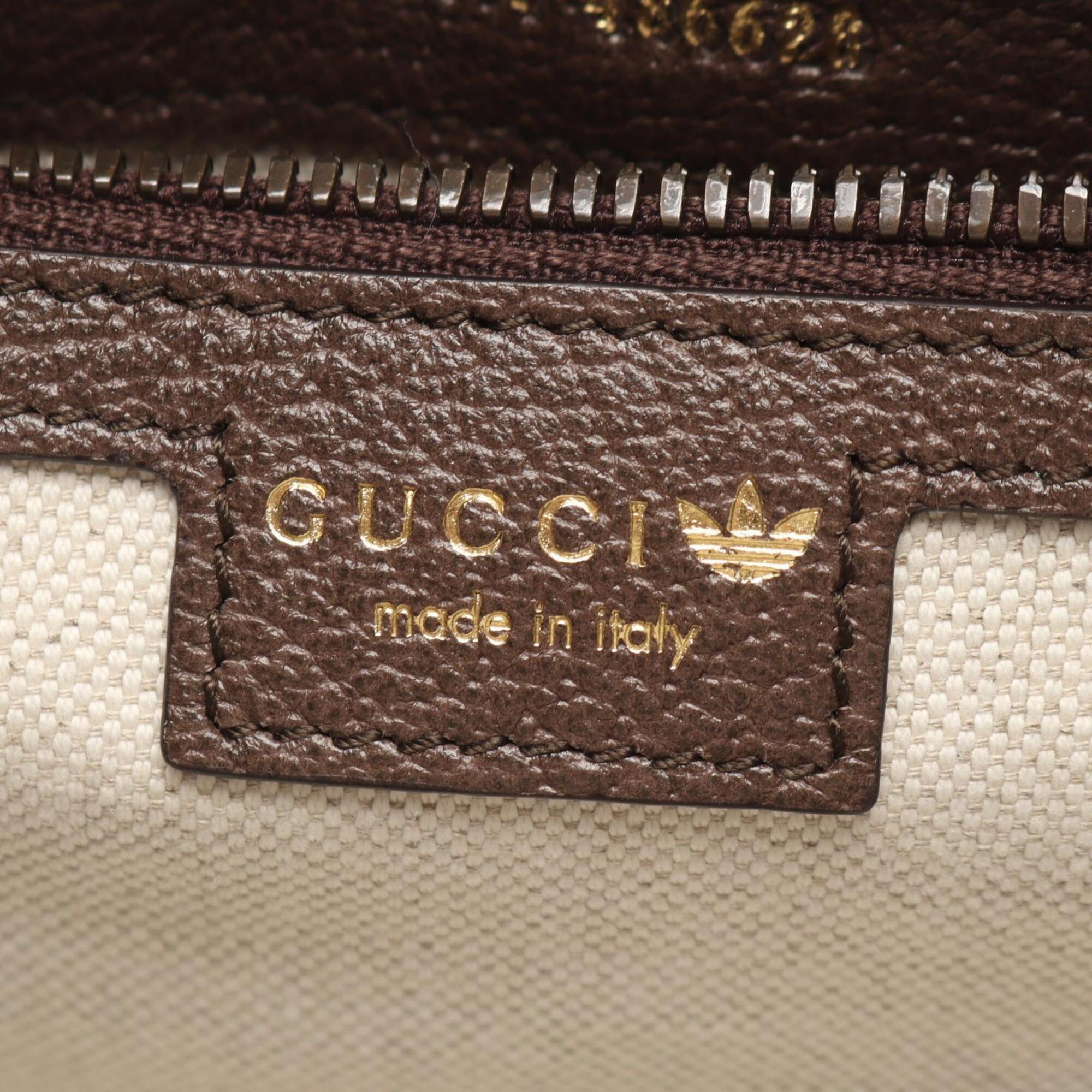 Gucci Beige Brown White Pvc Leather Handbag (Pre-Owned)