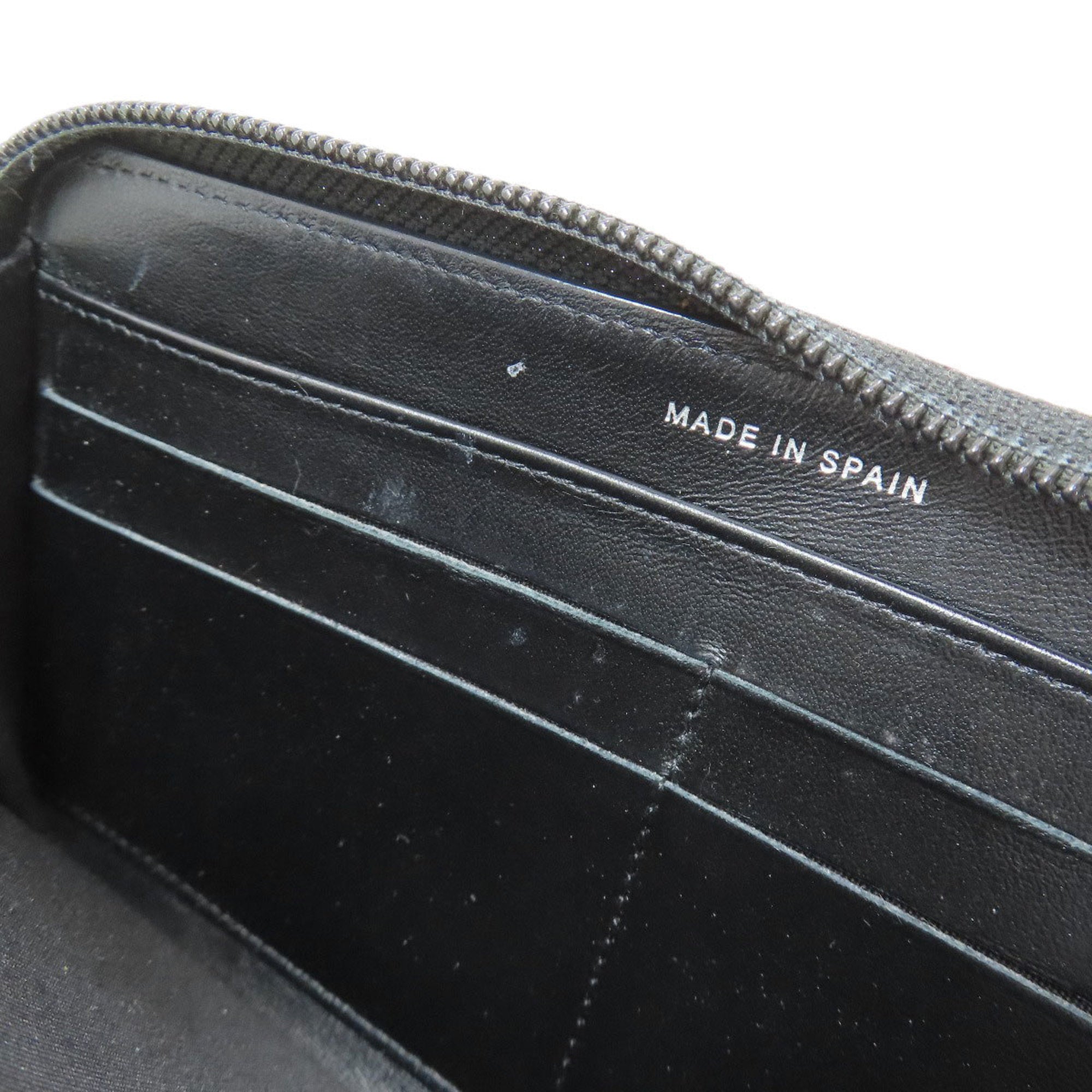 Chanel Black Grained Calfskin Long Wallet (Bi-Fold) (Pre-Owned)