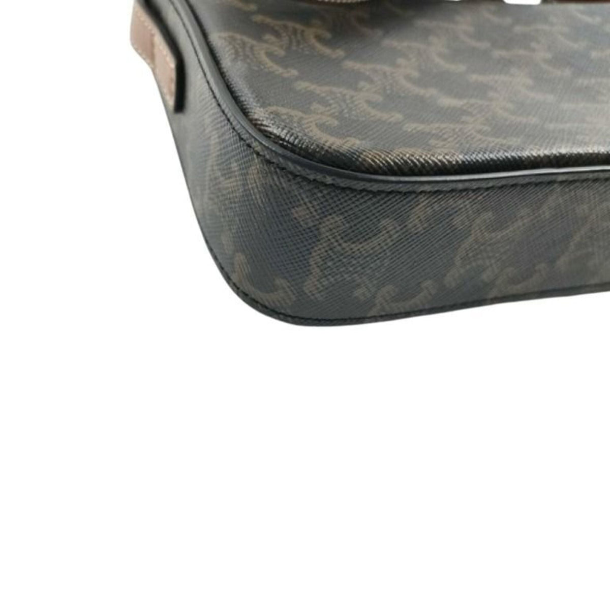 Celine Black Brown Pvc Leather Shoulder Bag (Pre-Owned)