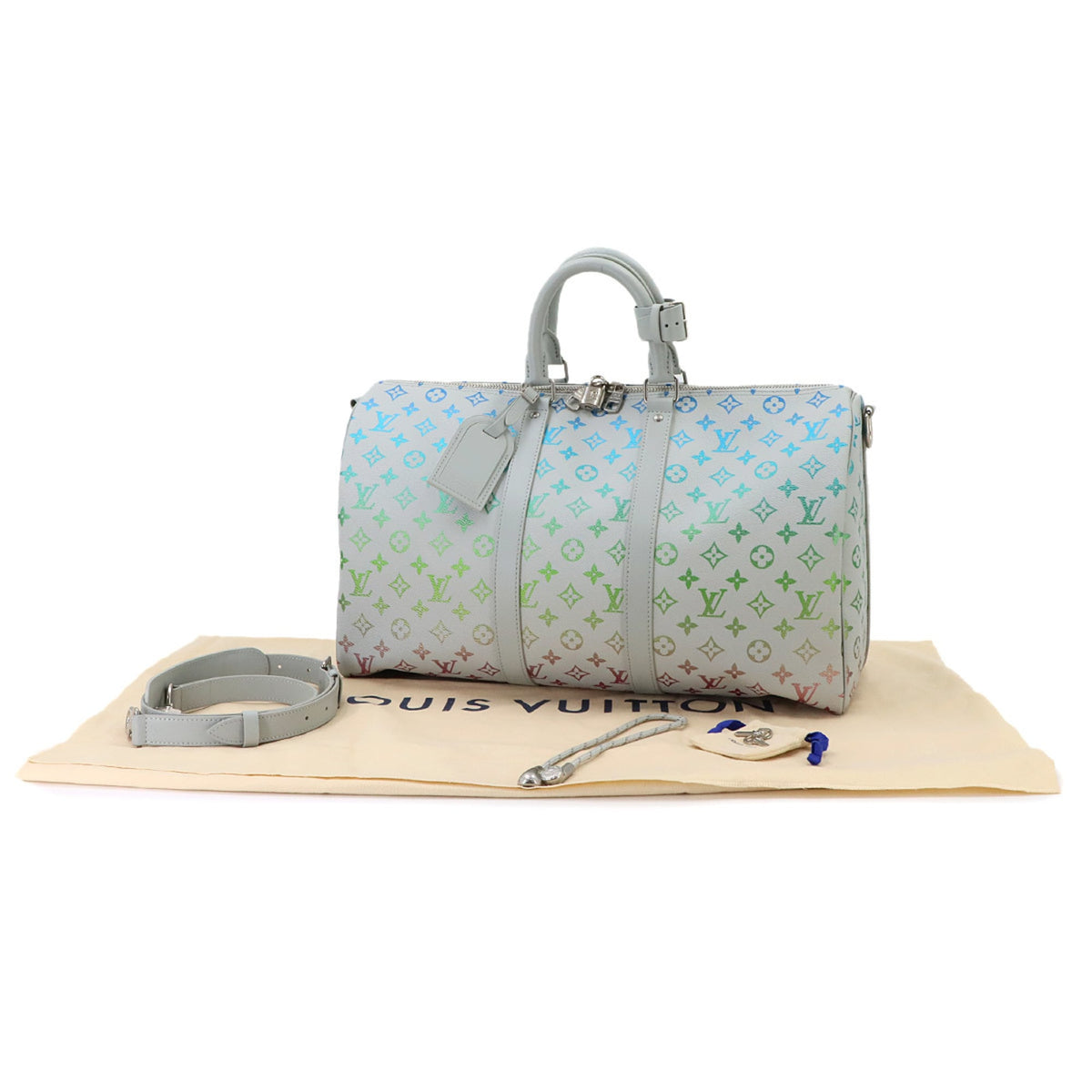 Louis Vuitton Gray Multi-Color Boston Bag Handbag (Pre-Owned)