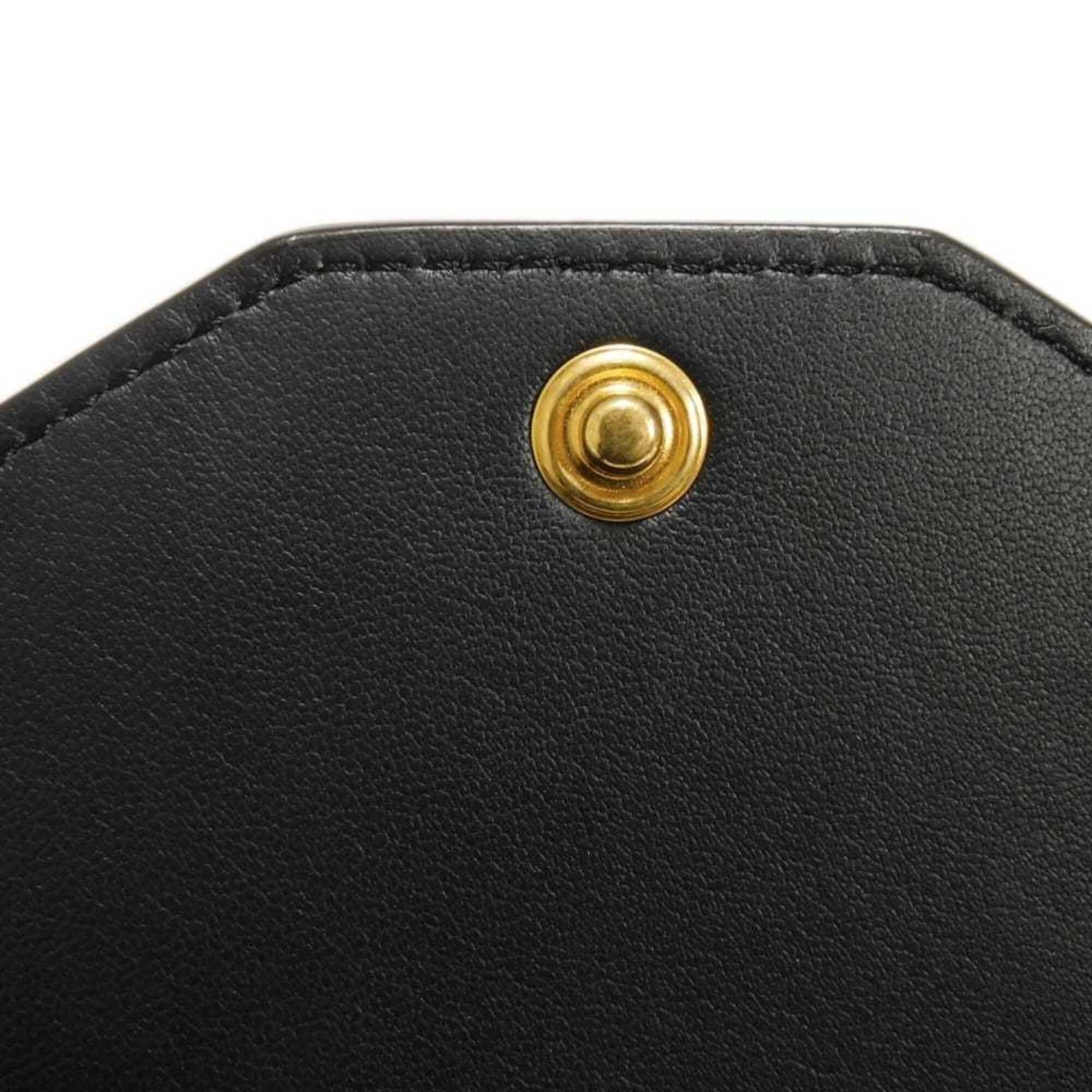 Celine Black White Leather Clutch Bag Shoulder Bag (Pre-Owned)
