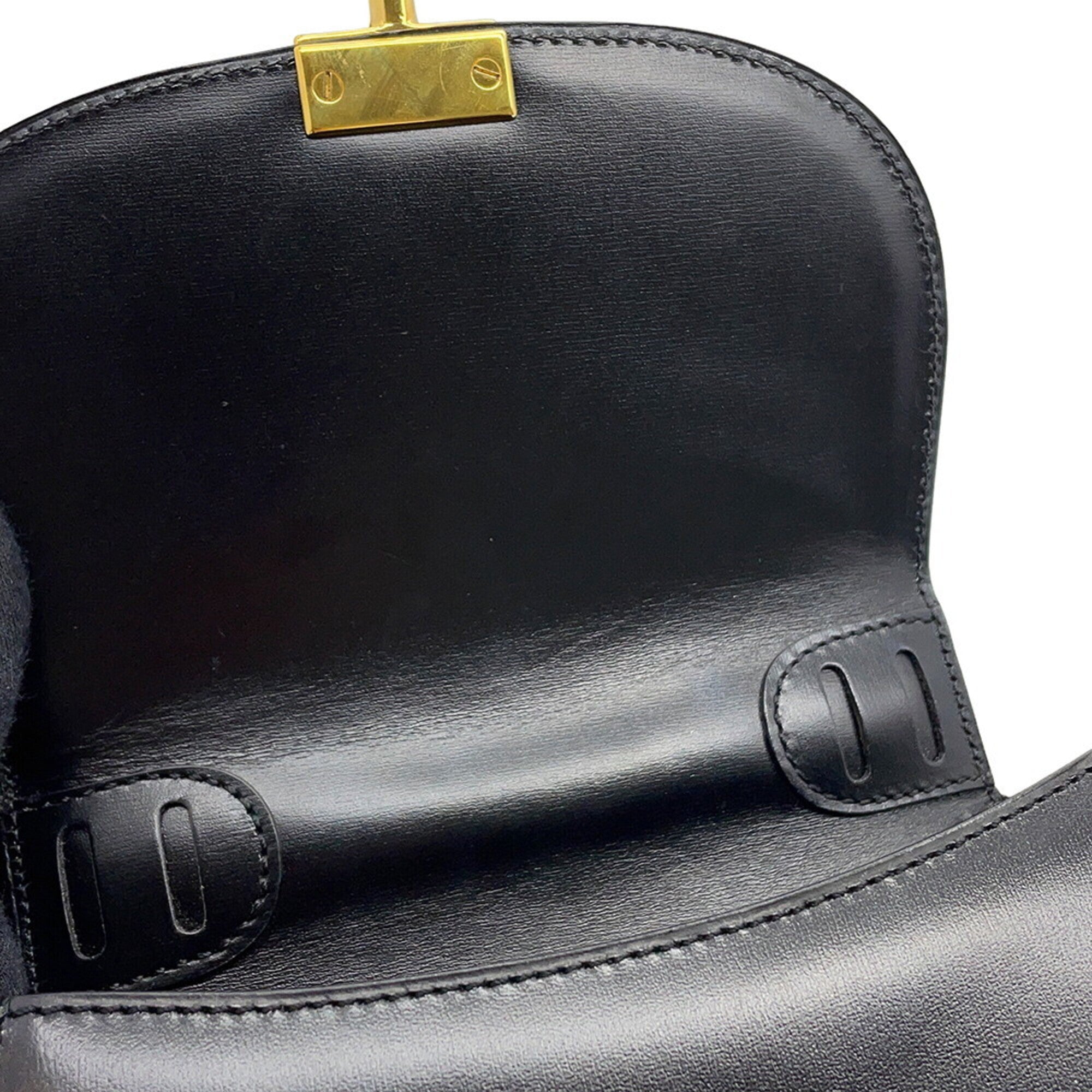 Celine Black Leather Handbag Shoulder Bag (Pre-Owned)