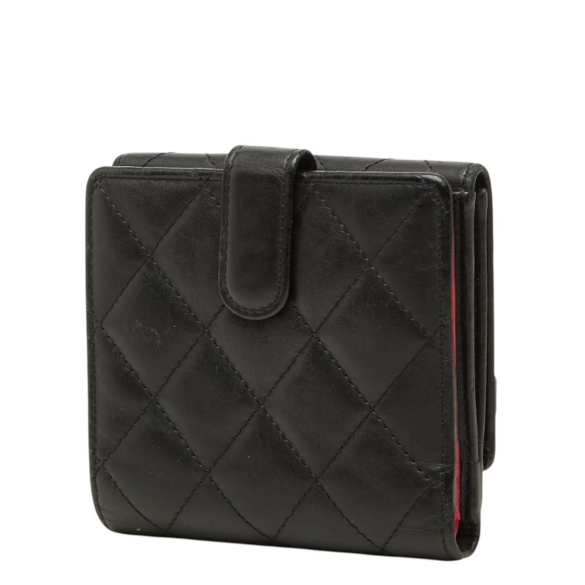 Chanel Black Leather Wallet (Bi-Fold) (Pre-Owned)