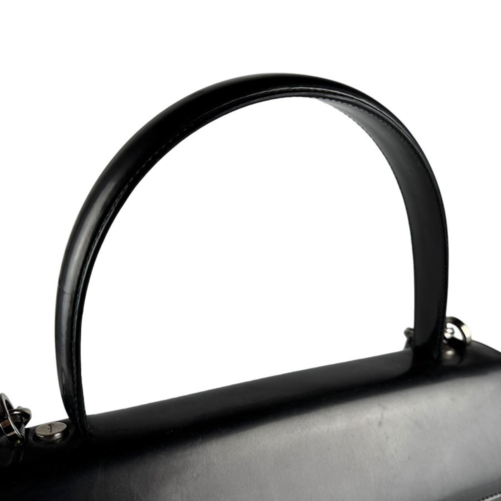 Salvatore Ferragamo Green Patent Leather Handbag Shoulder Bag (Pre-Owned)