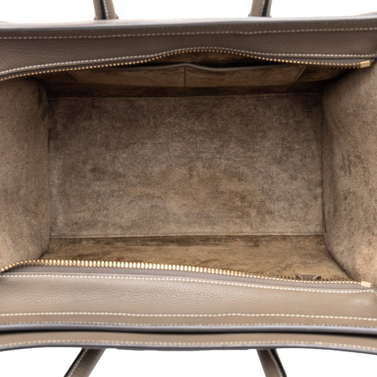 Celine Gray Khaki Leather Handbag (Pre-Owned)