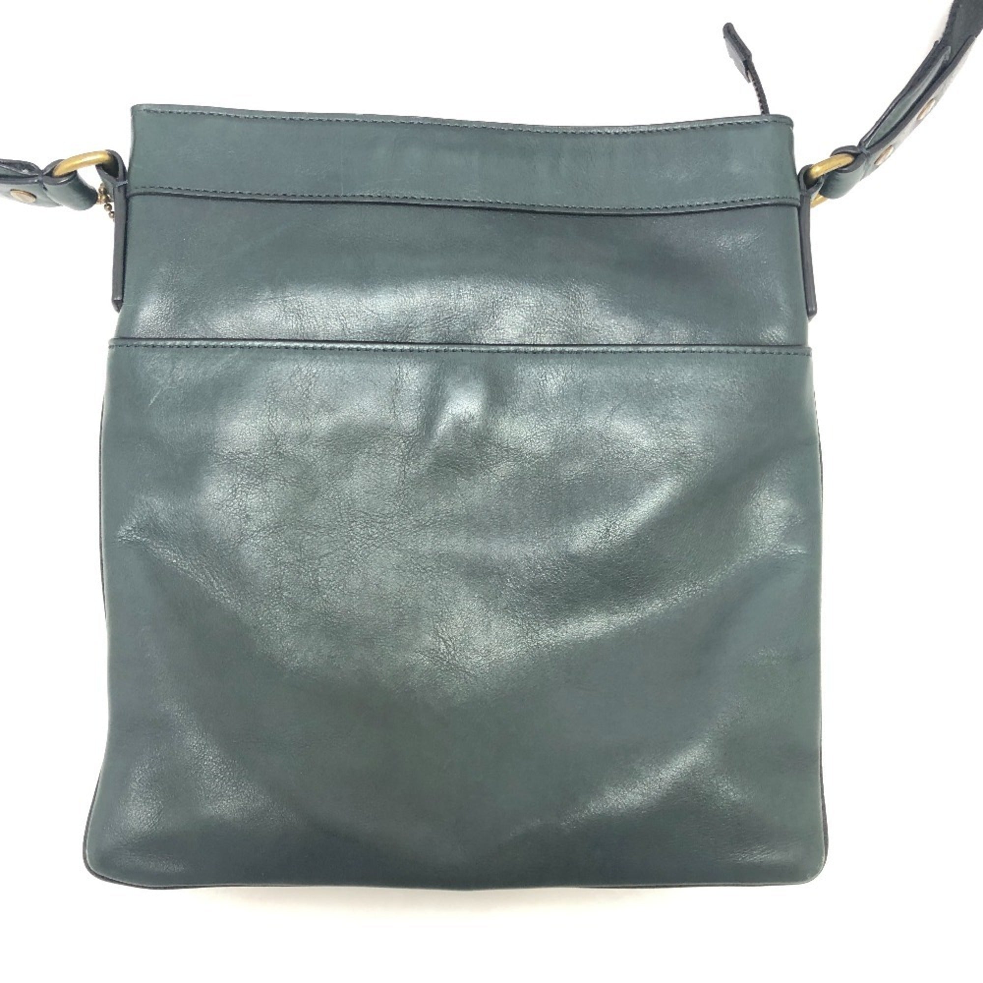 Coach Green Leather Shoulder Bag (Pre-Owned)