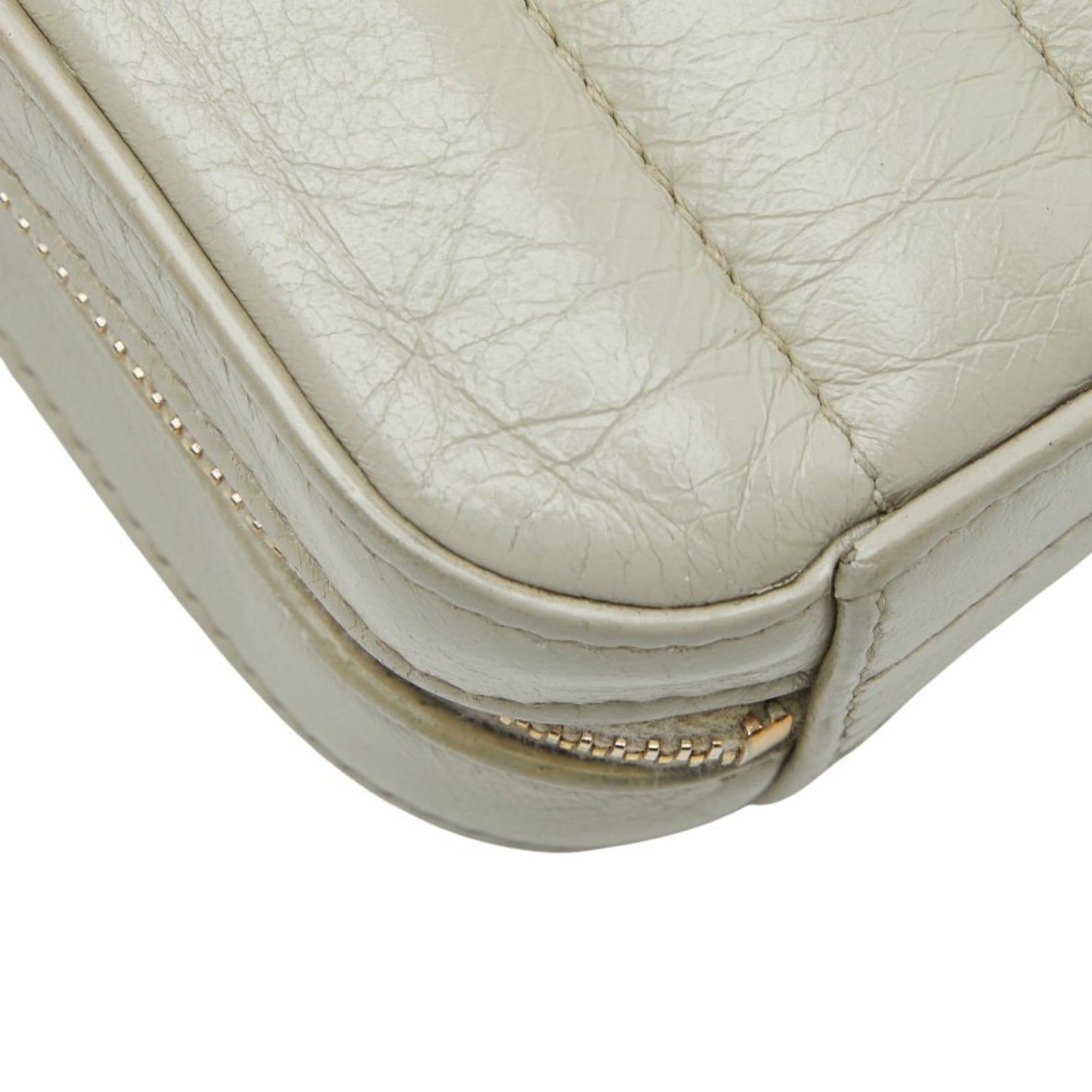 Saint Laurent White Leather Fanny Pack (Pre-Owned)