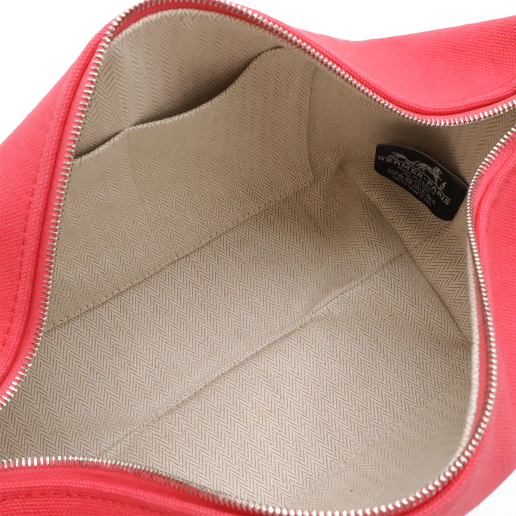 Hermes Pink Canvas Handbag Pouch (Pre-Owned)