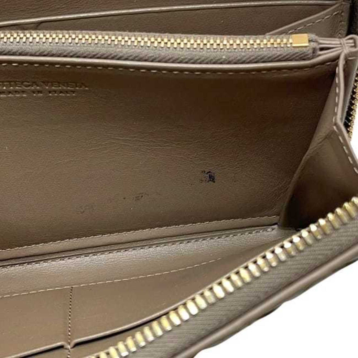 Bottega Veneta Beige Intrecciato Long Wallet (Bi-Fold) (Pre-Owned)