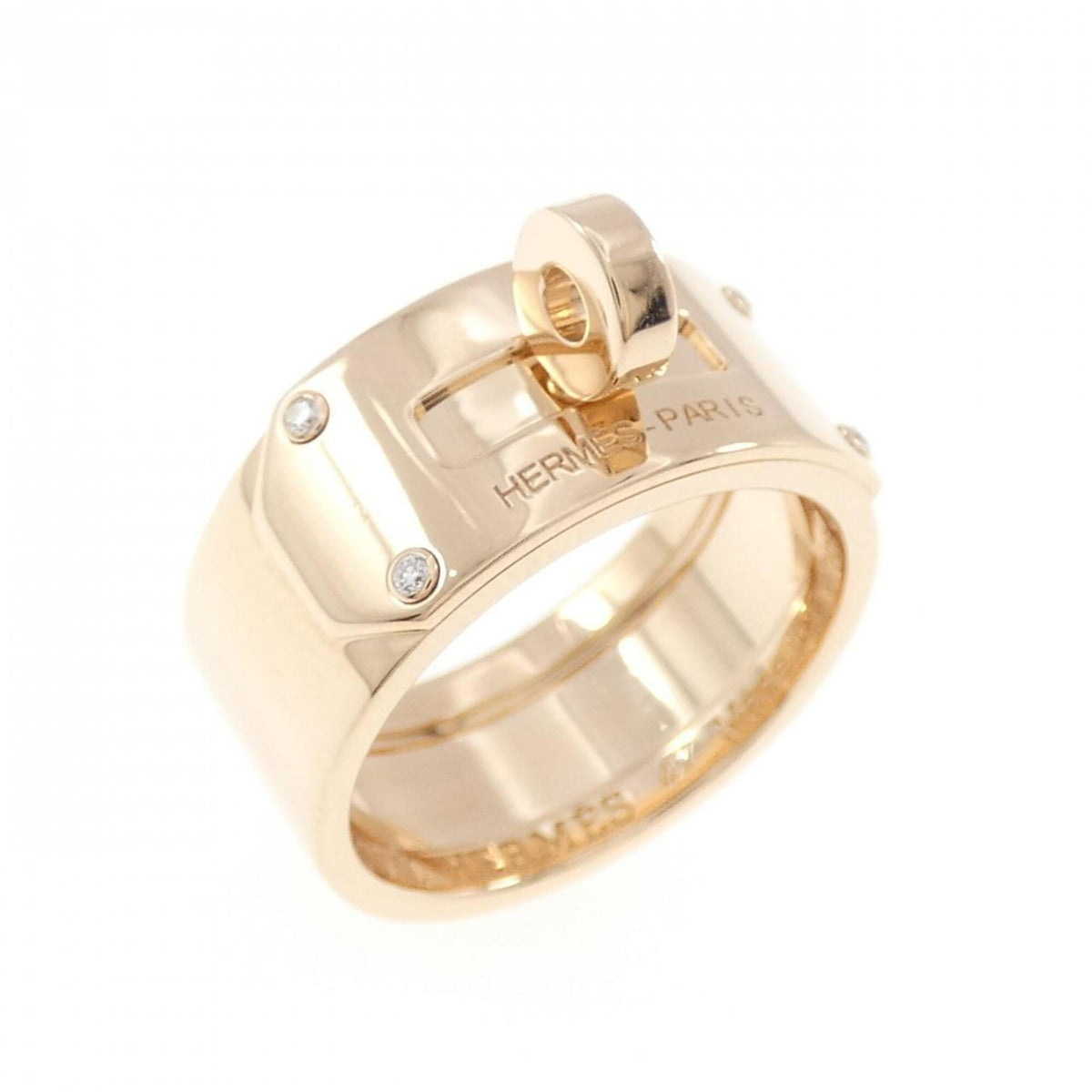 Hermes Pink Gold (18K) Band Ring (Pre-Owned)