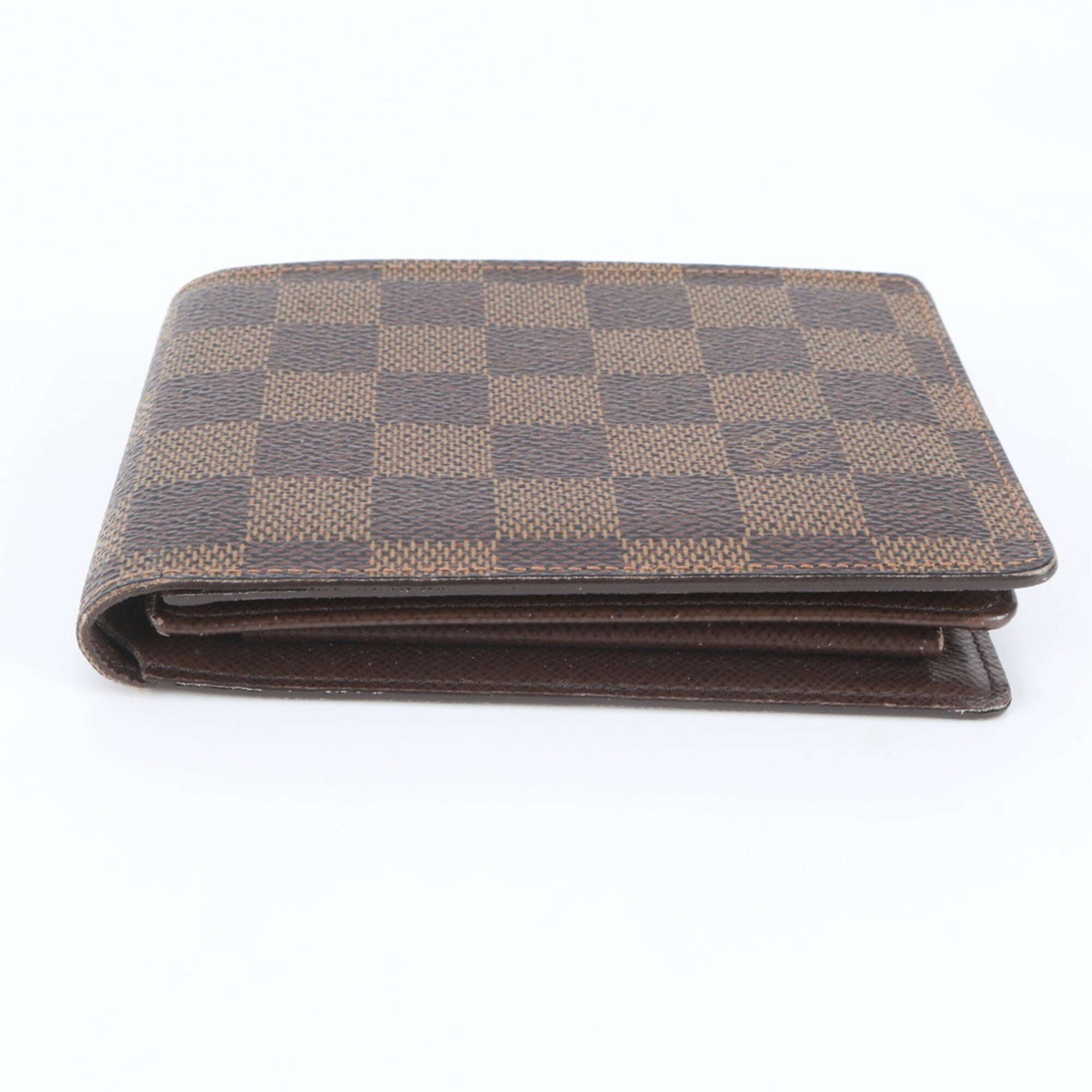 Louis Vuitton Ebene Leather Coated Canvas Wallet (Bi-Fold) (Pre-Owned)