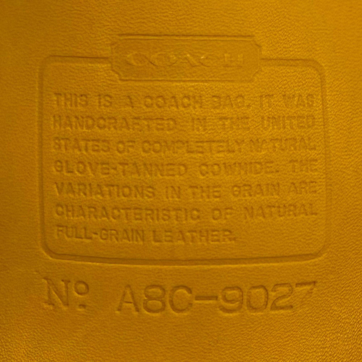 Coach Mustard Leather Shoulder Bag (Pre-Owned)