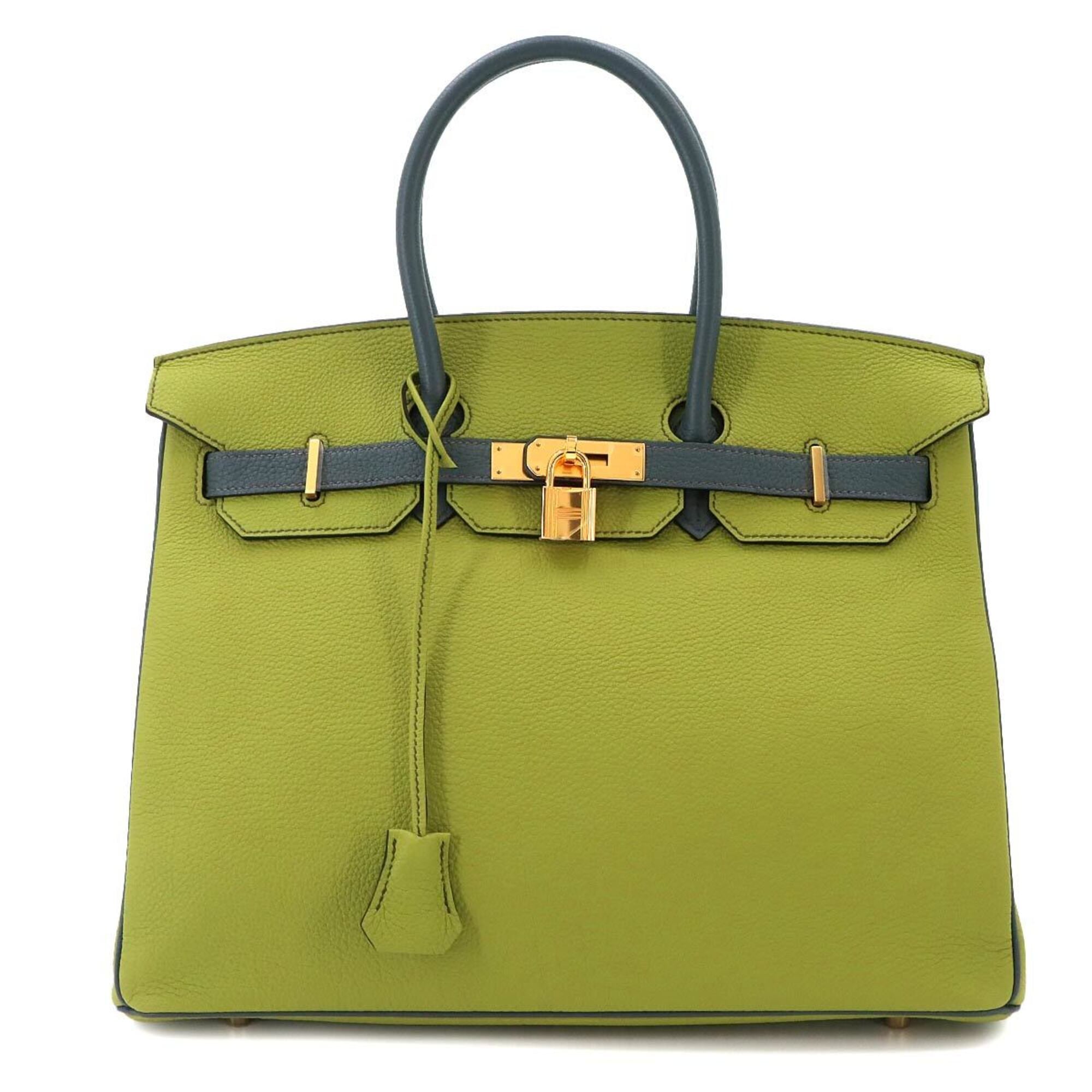 Hermes Green Togo Leather Handbag (Pre-Owned)