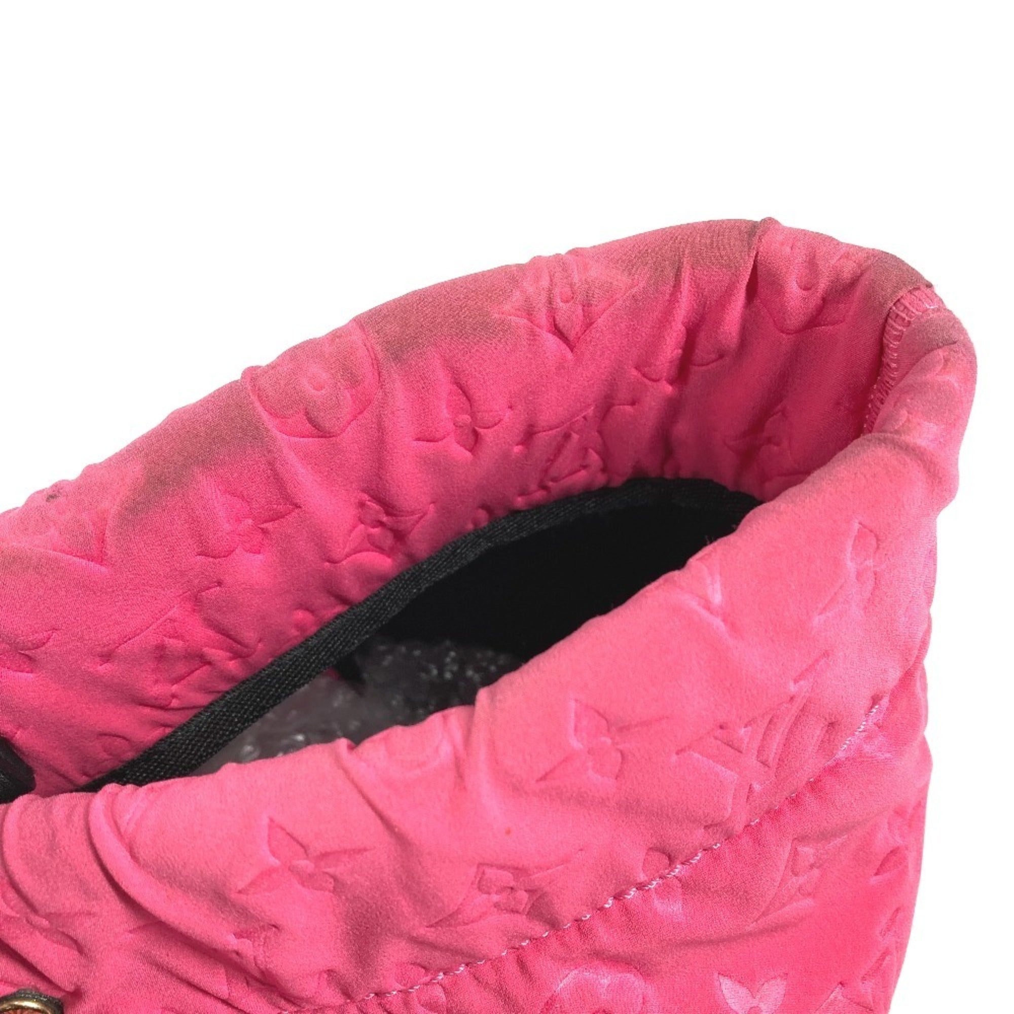 Louis Vuitton Black Pink Microfiber Shoulder Bag Tote Bag (Pre-Owned)