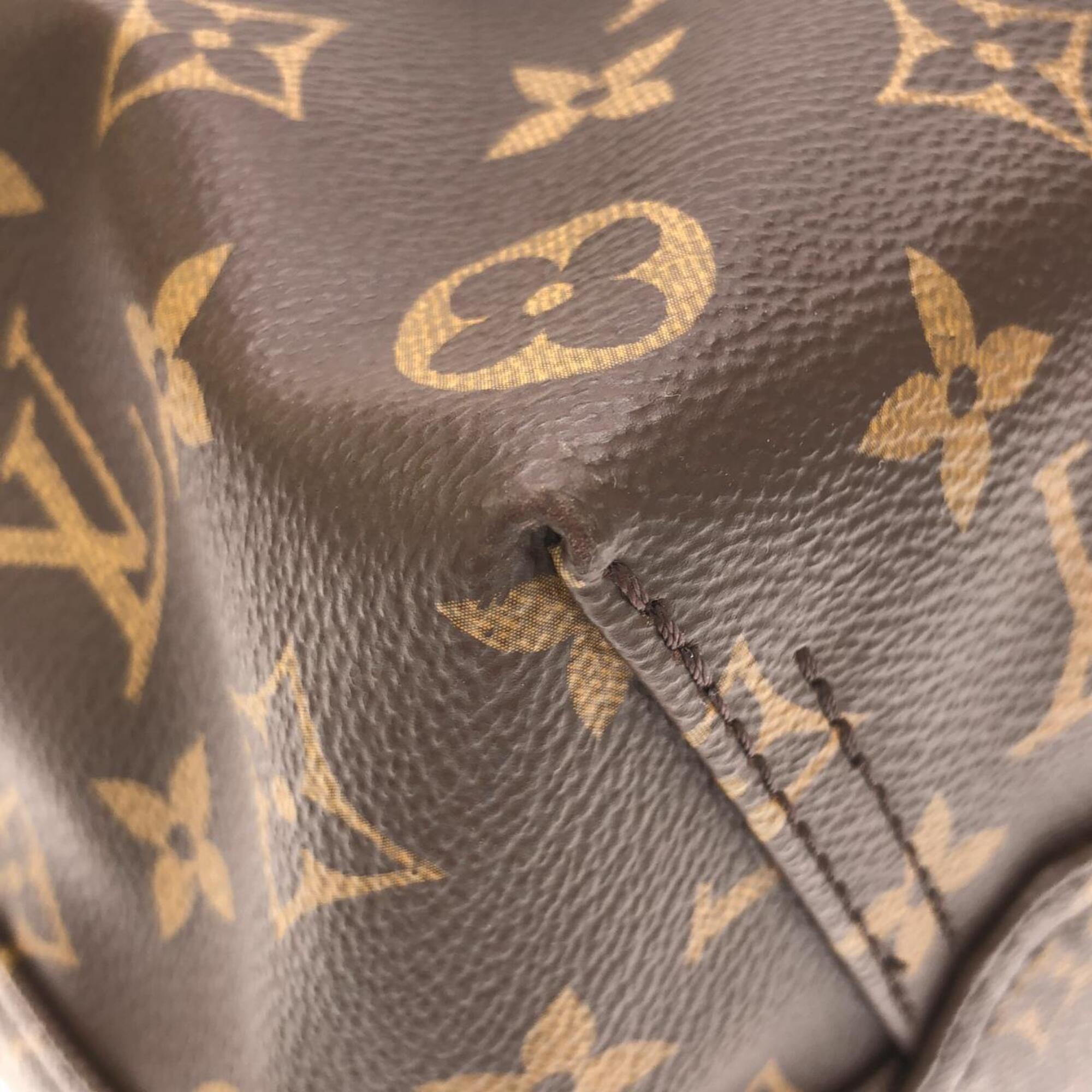 Louis Vuitton Monogram Marron Coated Canvas Handbag Pouch (Pre-Owned)