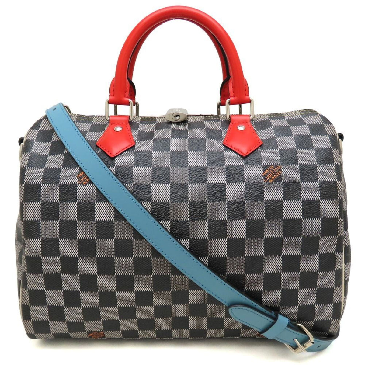 Louis Vuitton Damier Multi-Color Noir Damier Canvas Leather Handbag (Pre-Owned)